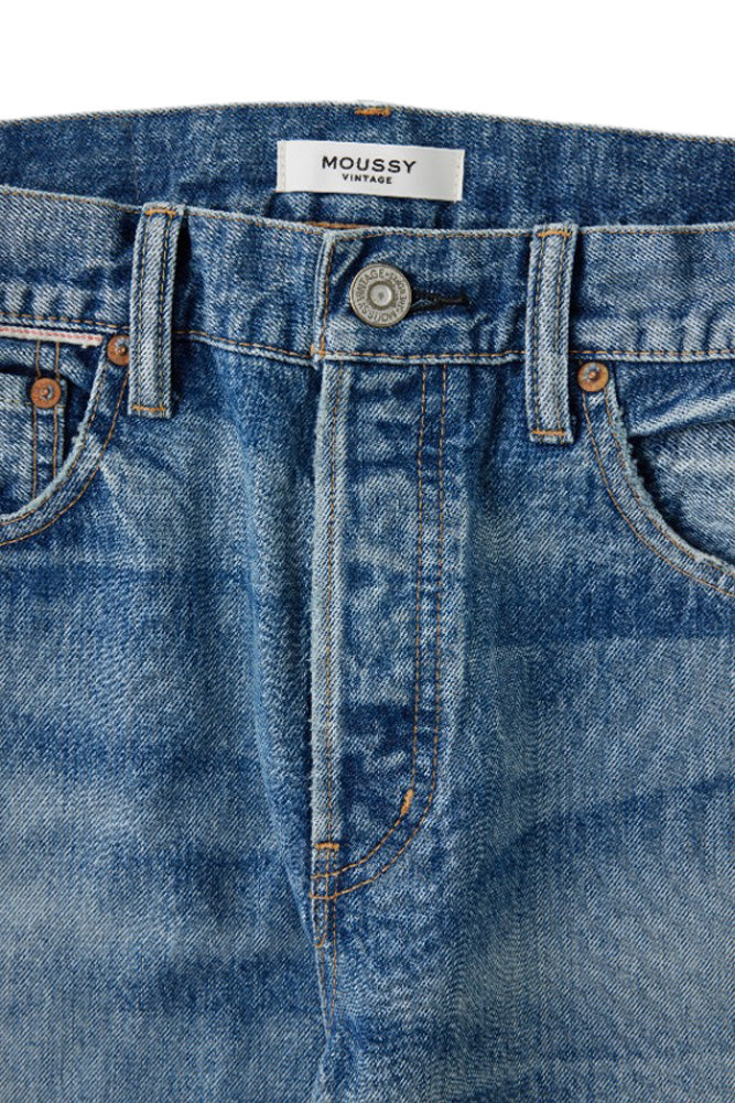 Moussy Denim Graceland Straight Leg Jeans in Light Blue