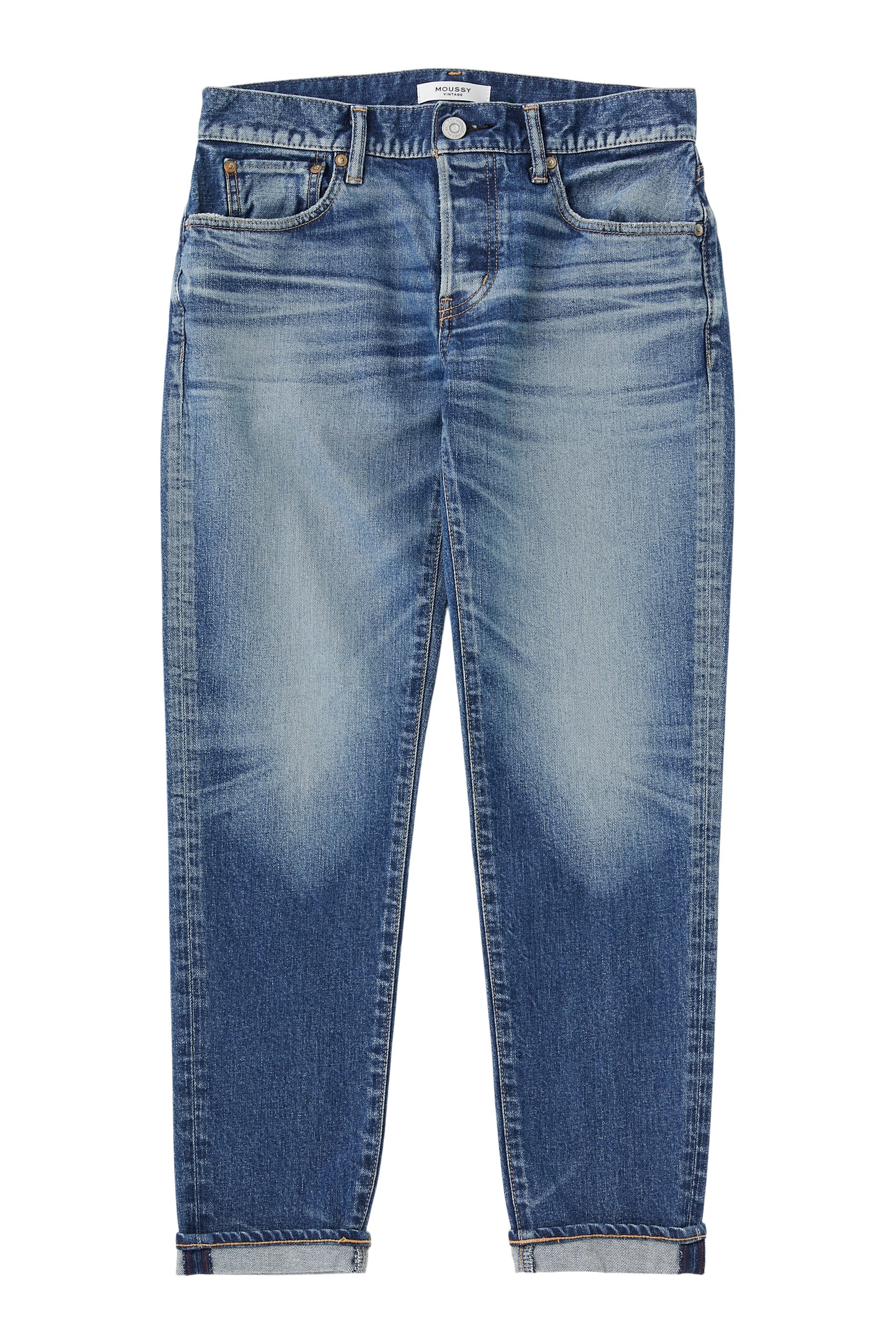 Moussy Denim Saddlebrook Tapered Jeans in Blue