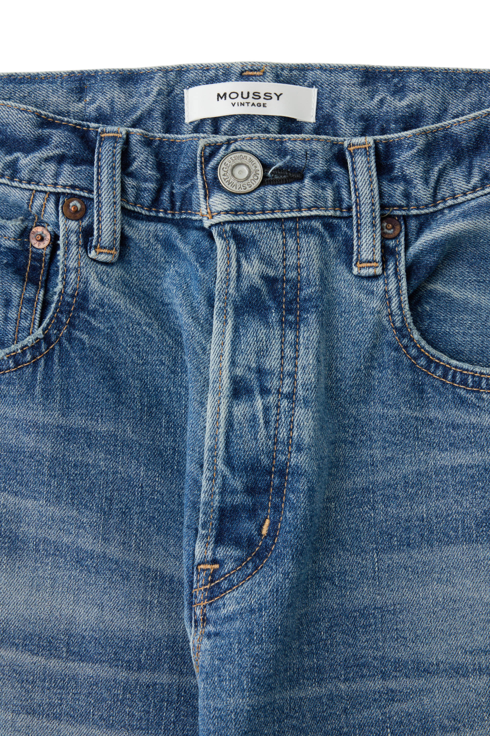 Moussy Denim Salisbury Wide Leg Jeans in Blue