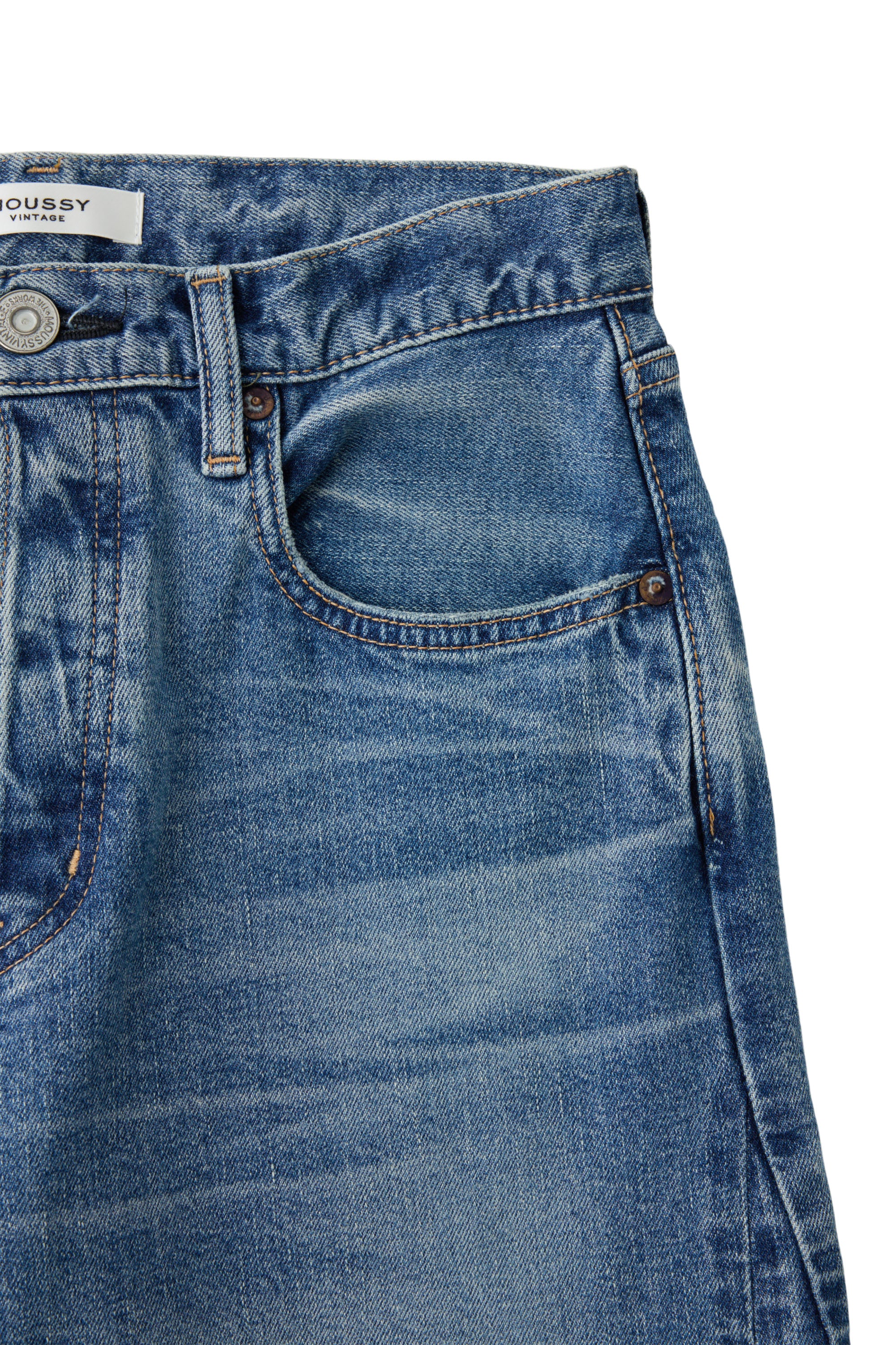 Moussy Denim Salisbury Wide Leg Jeans in Blue