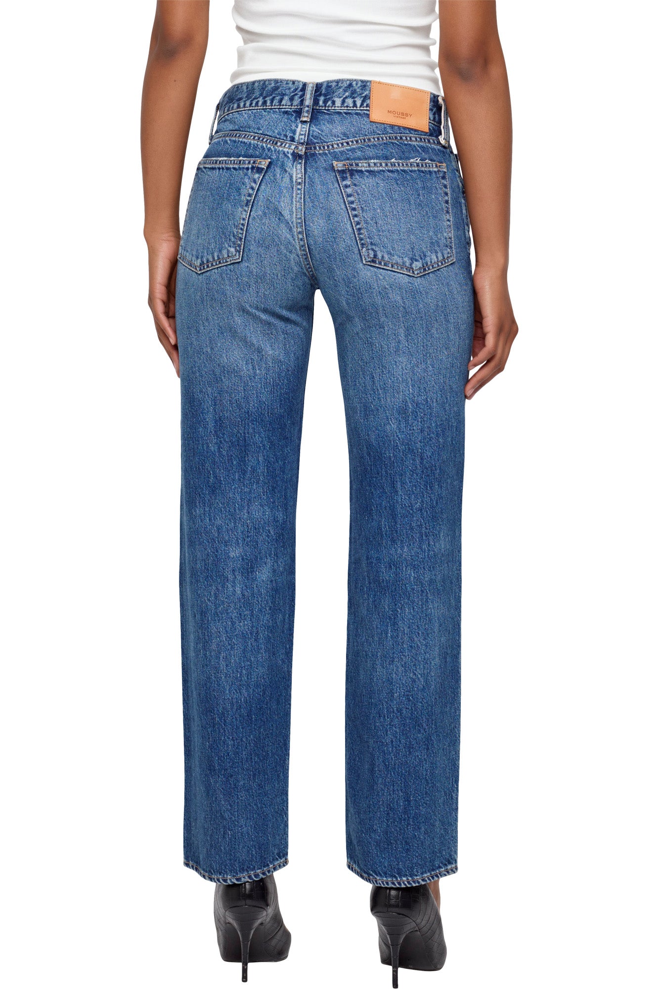 Moussy Denim Straight Low - Wheeling in Blue