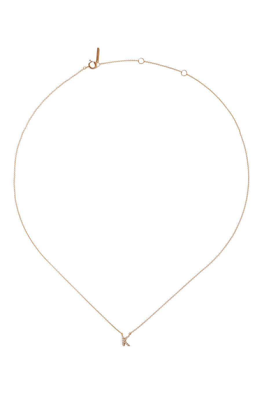 Chan Luu 14k Gold and White Diamond Initial Necklace