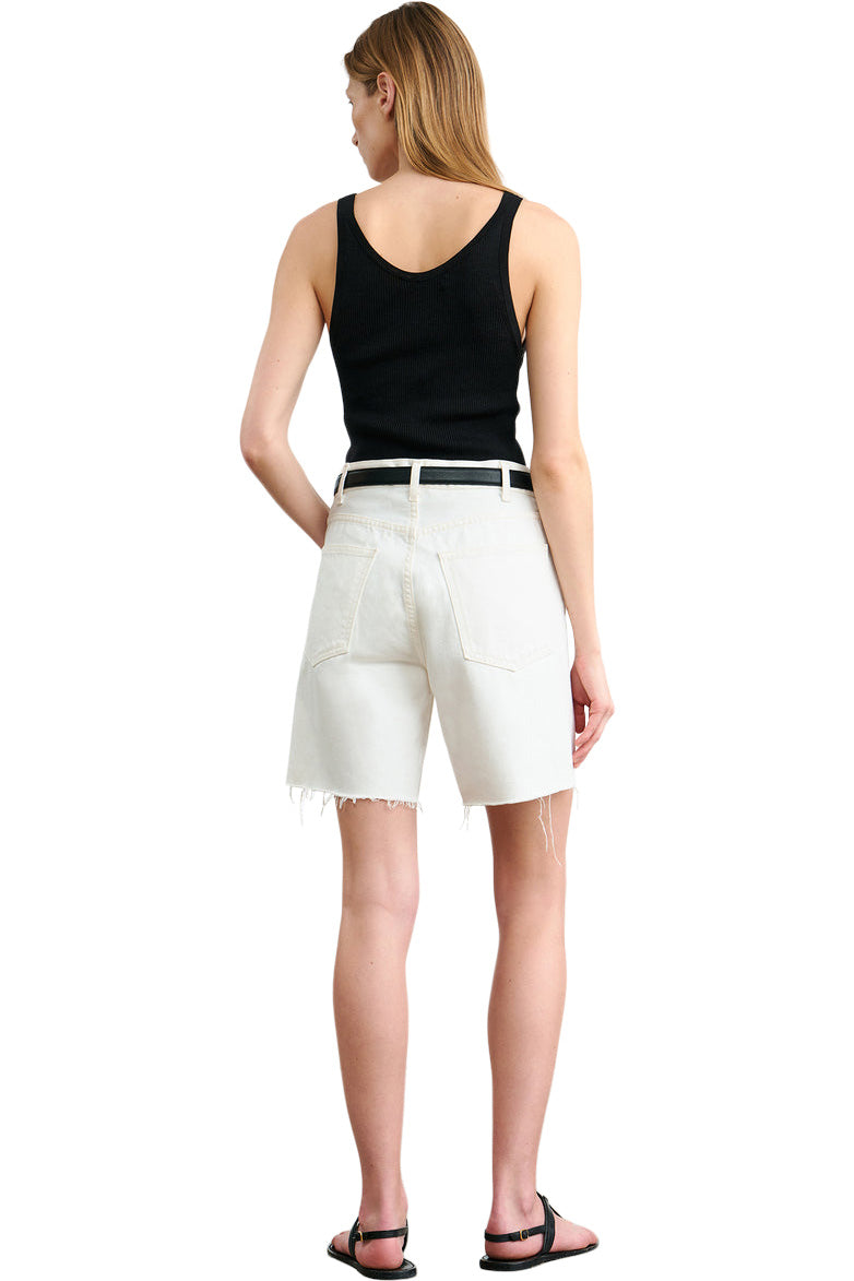 Nili Lotan Russel Denim Short in Cream