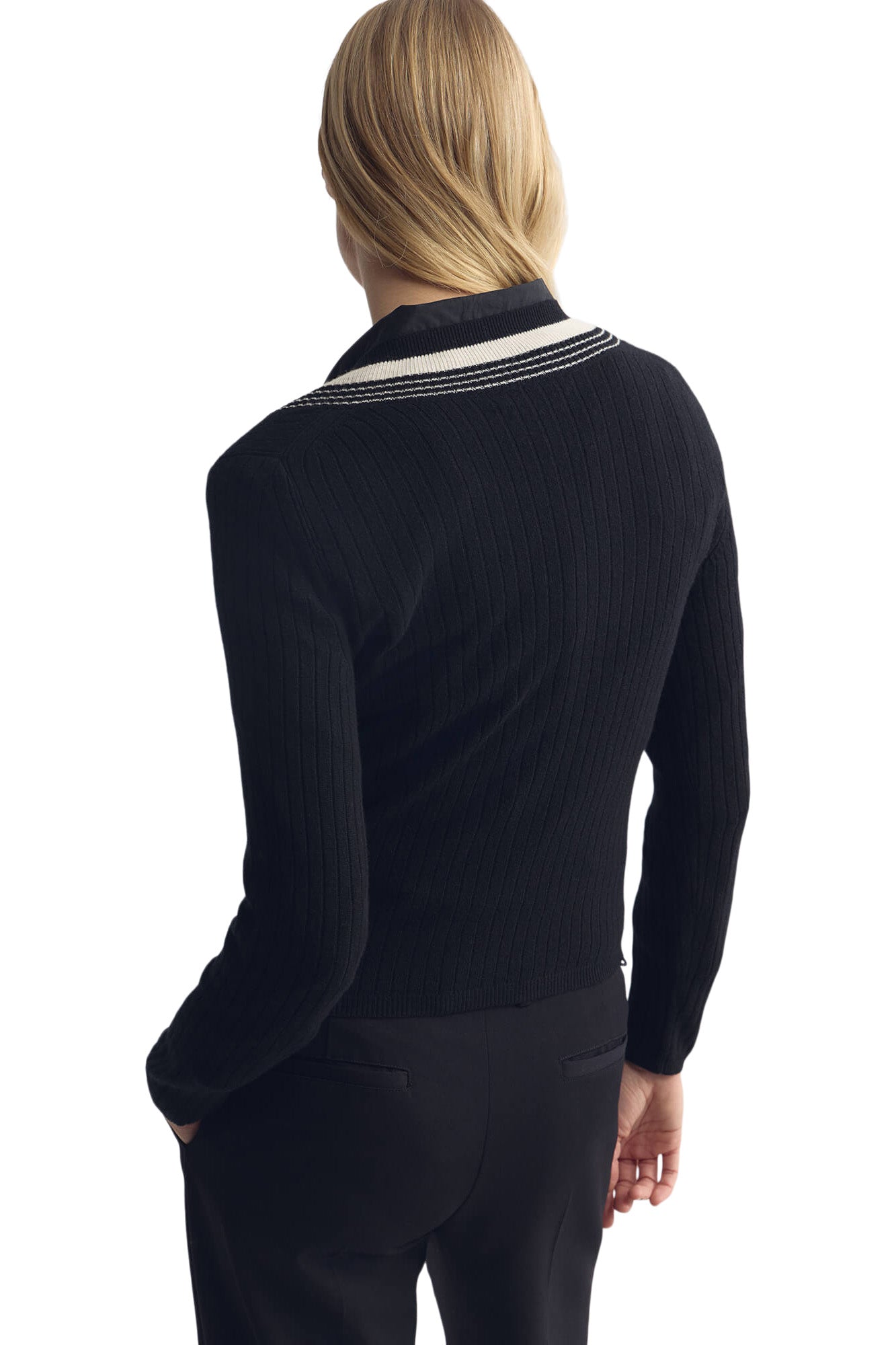 Nili Lotan Aziel Sweater in Black-Ivory