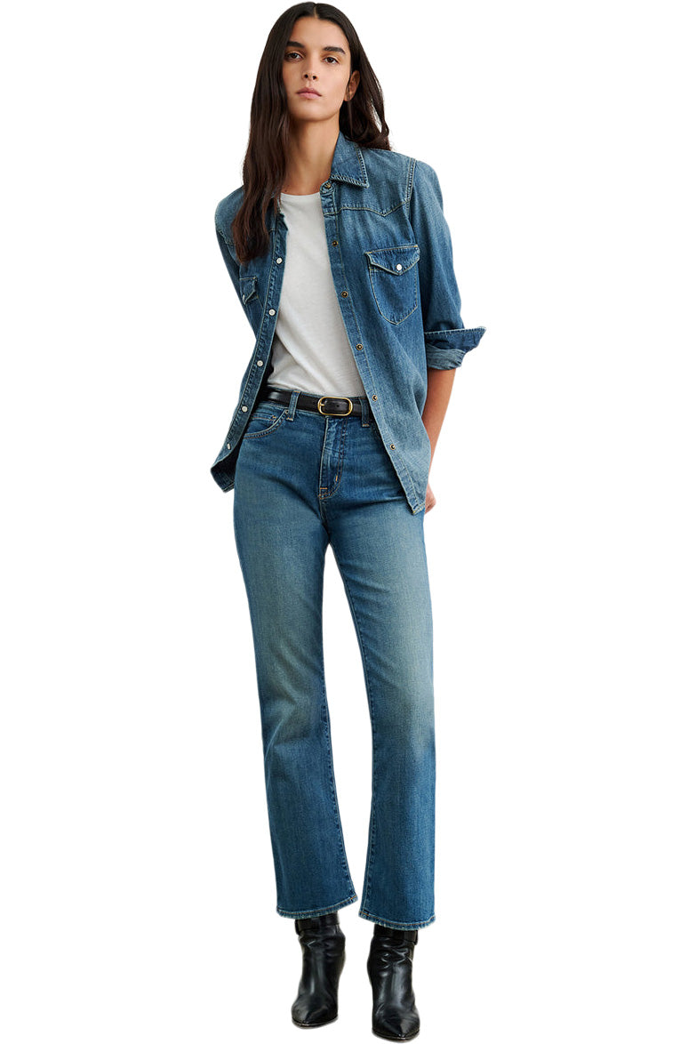 Nili Lotan Boot Cut Jean in Classic Wash