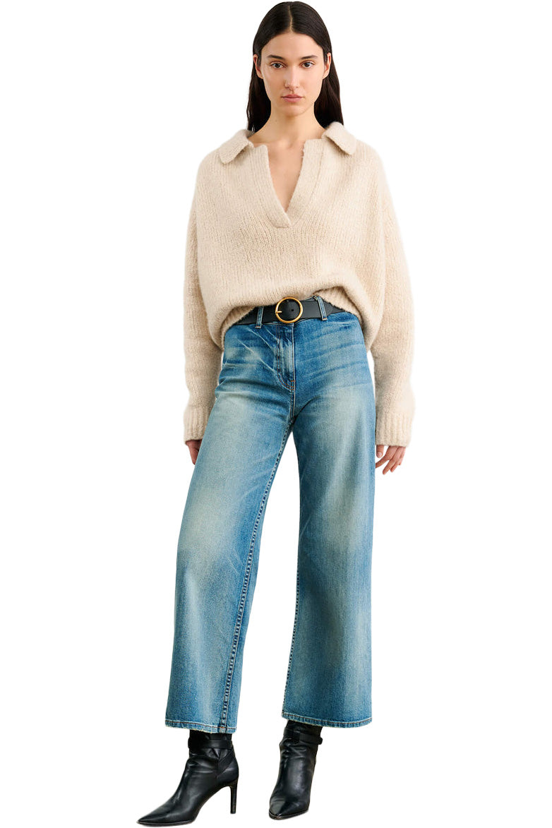 Nili Lotan Callen Sweater in Beige Melange