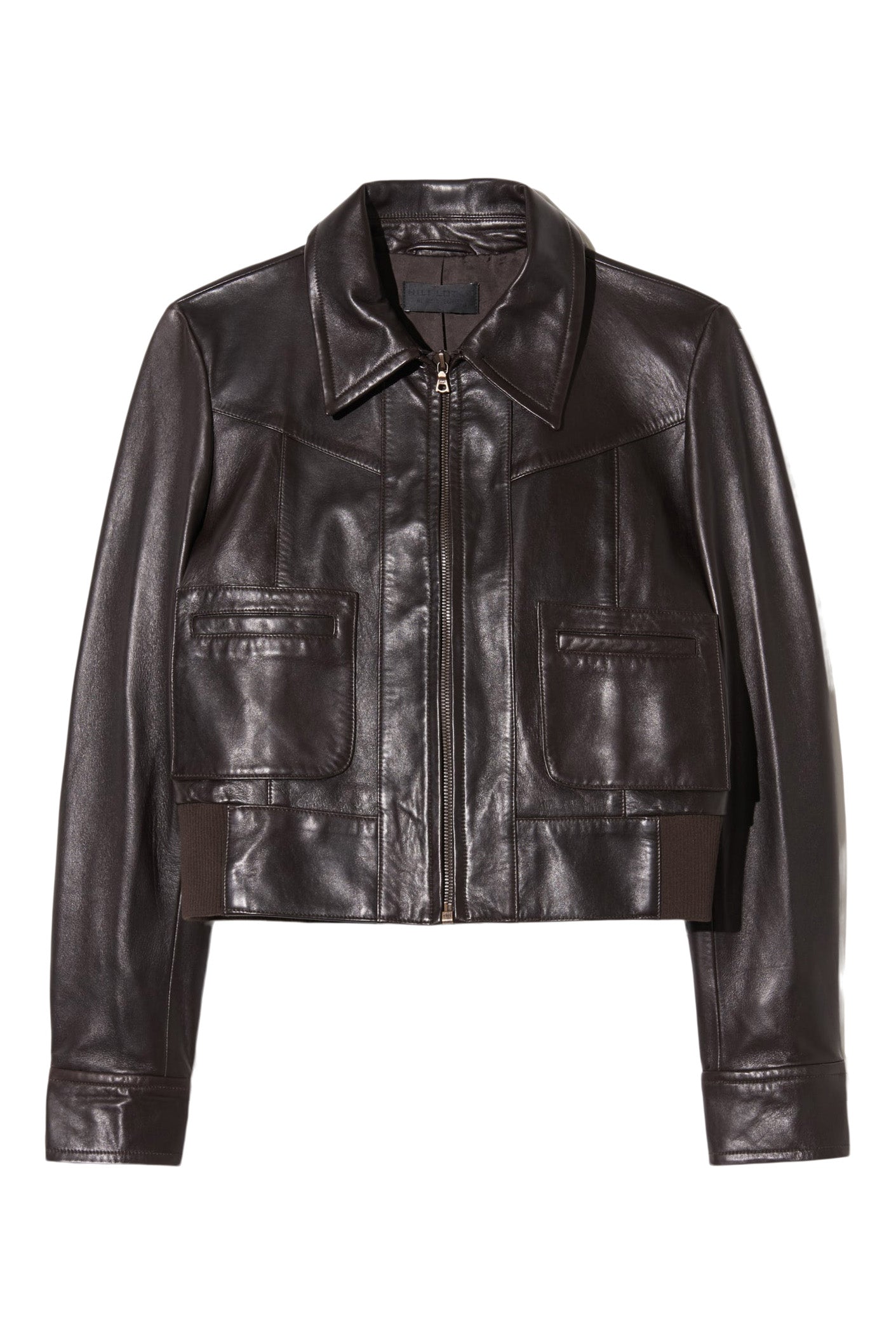 Nili Lotan Charly Leather Jacket in Espresso