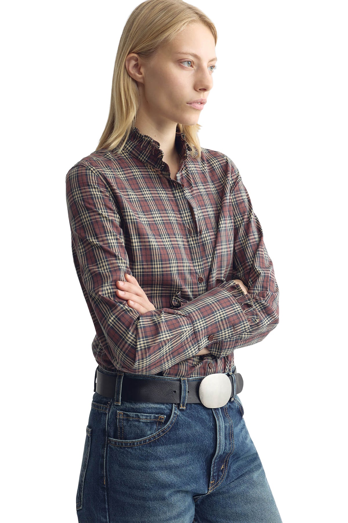Nili Lotan Elio Shirt in Rustic Check