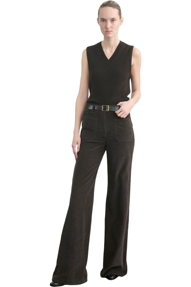 Nili Lotan Florence Pant in Chocolate Brown