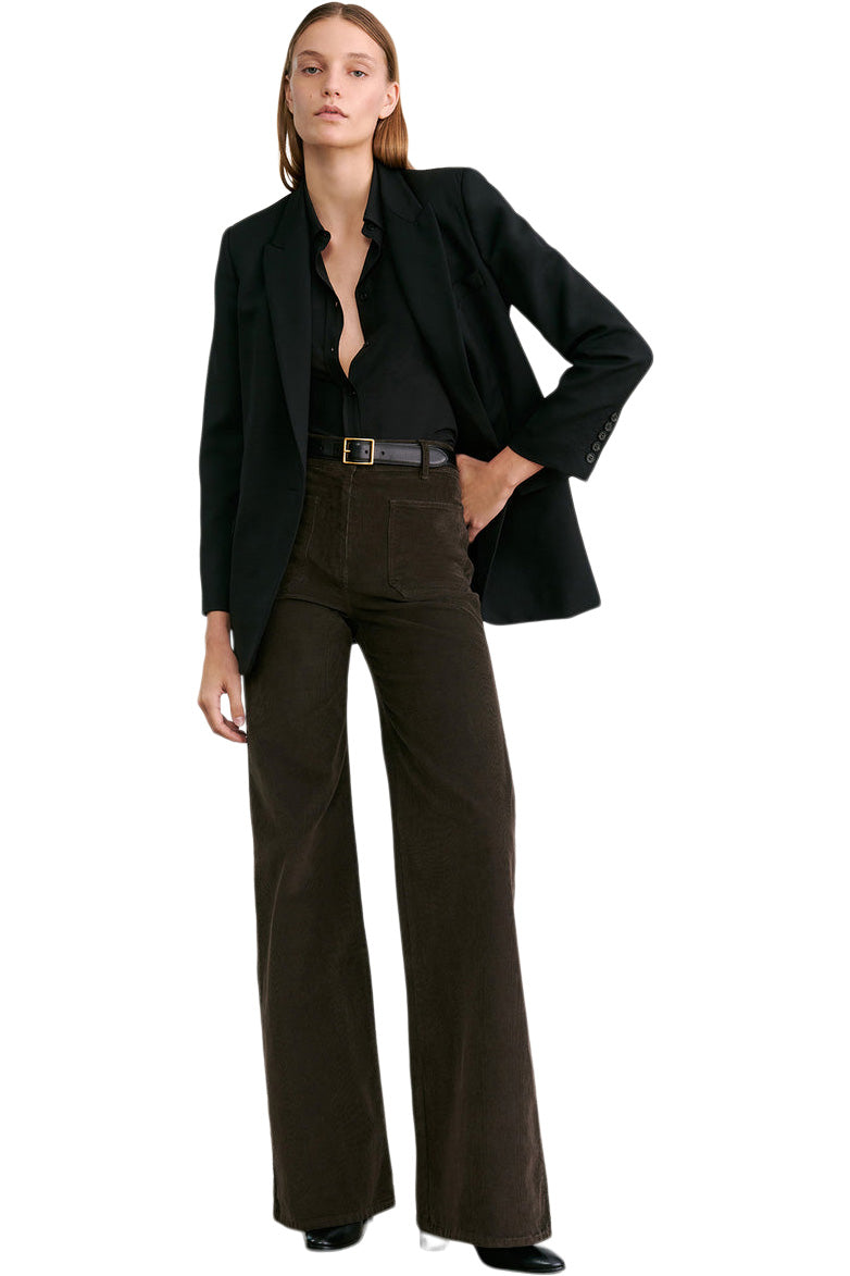 Nili Lotan Florence Pant in Chocolate Brown