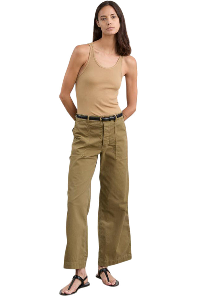 Nili Lotan Leon Boy Pant in Military Green