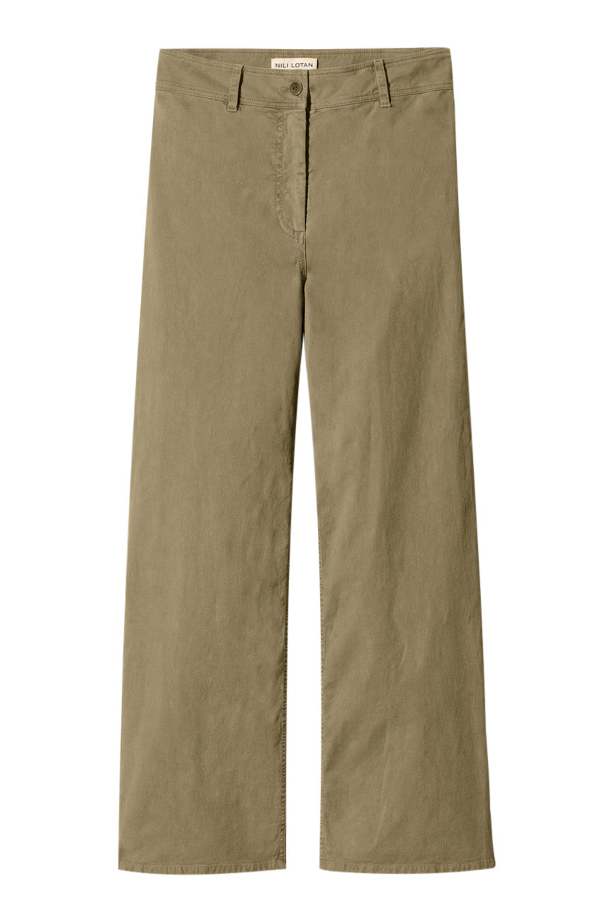 Nili Lotan Megan Pant in Vintage Washed - Artichoke