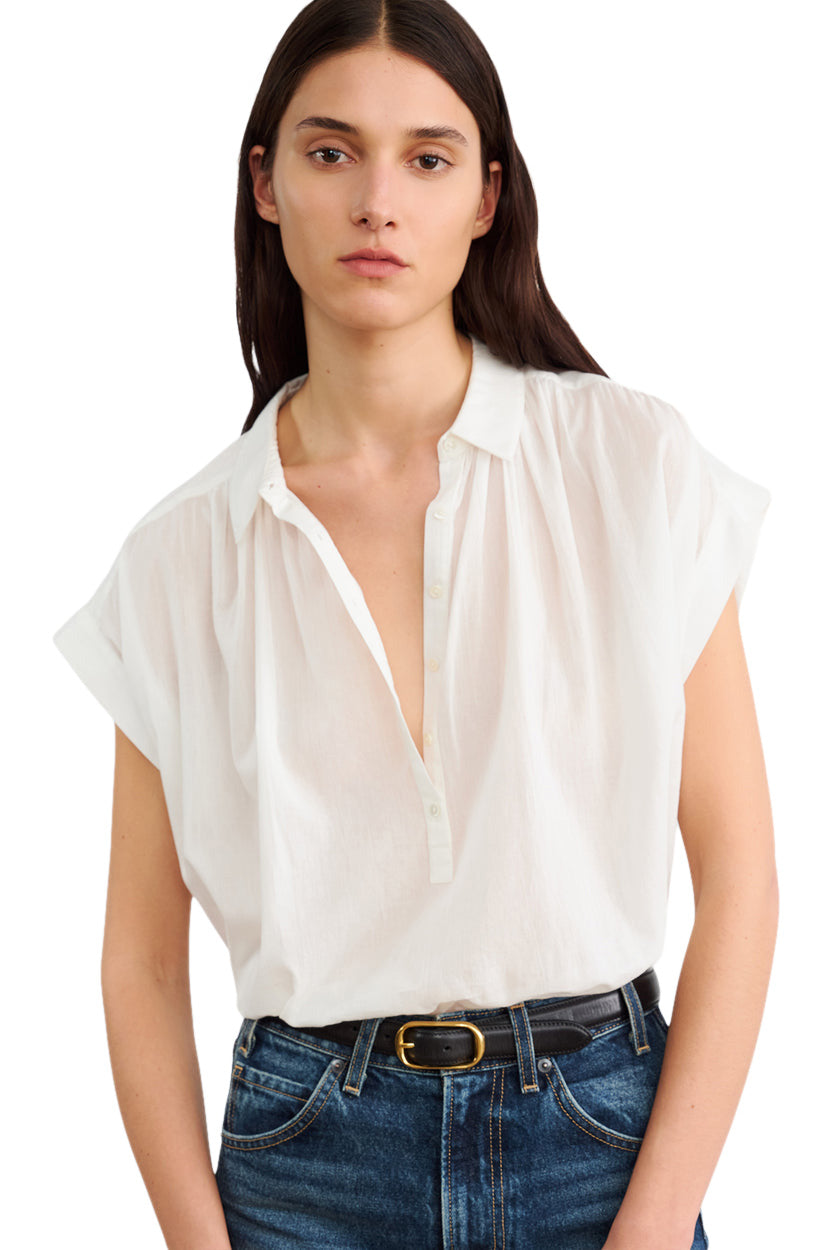 Nili Lotan Normandy Blouse in Ivory