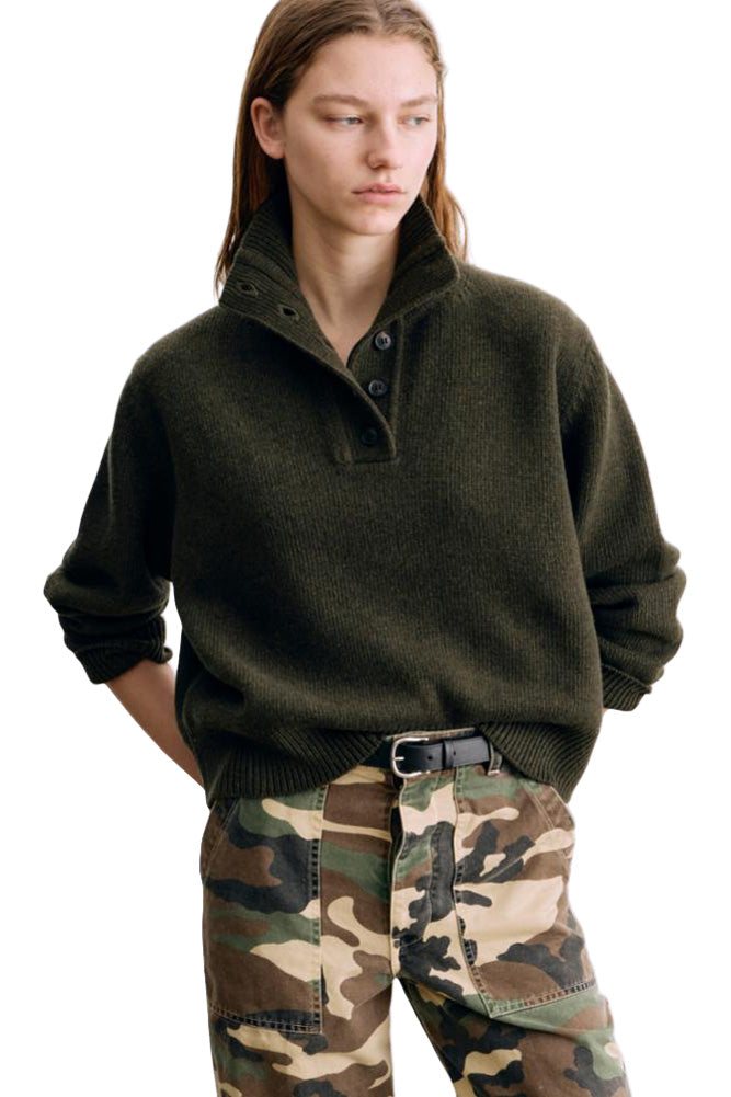 Nili Lotan Renata Sweater in Dark Pine Melange