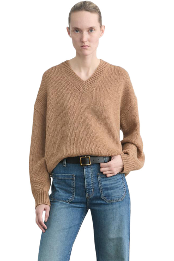 Nili Lotan Shagan Sweater in Brown Camel