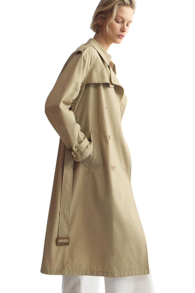 Nili Lotan Tanner Trench Coat in Khaki