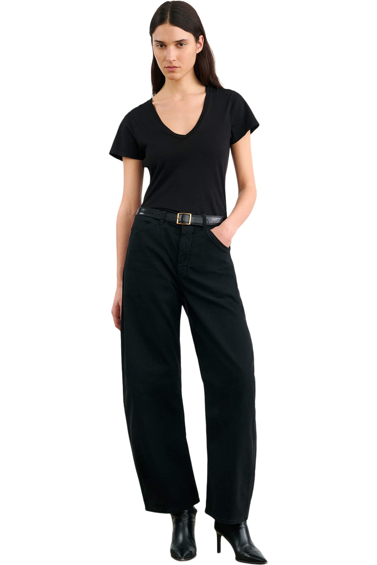Nili Lotan Tribeca Pant in Jet Black