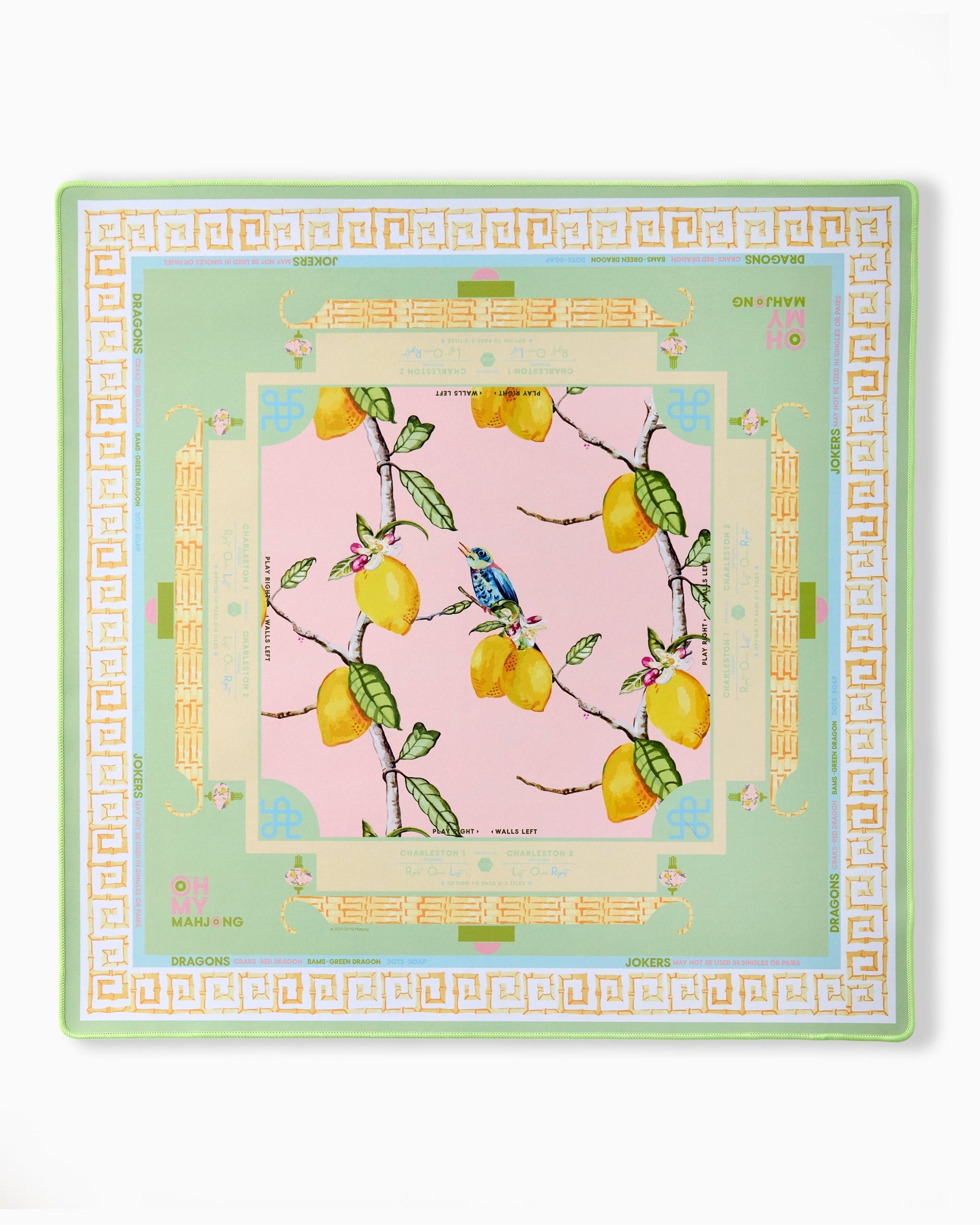 Oh My Mahjong Citrus Songbird Mat