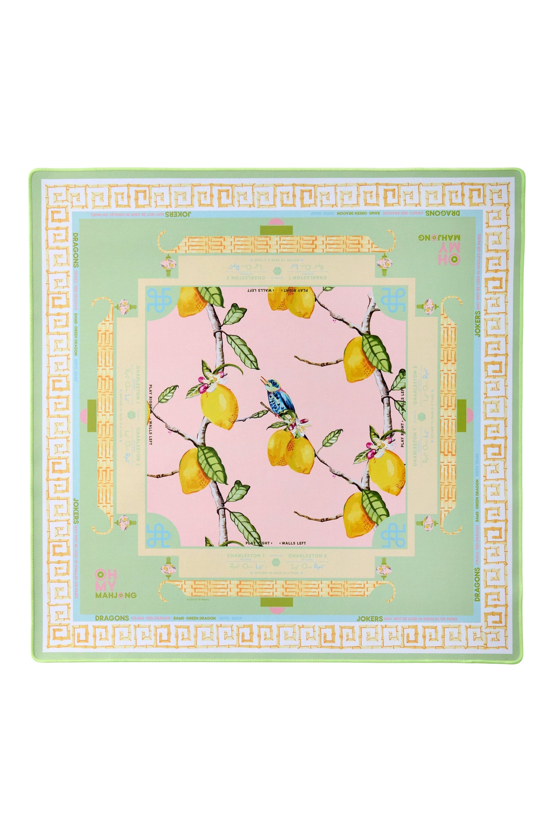 Oh My Mahjong Citrus Songbird Mat