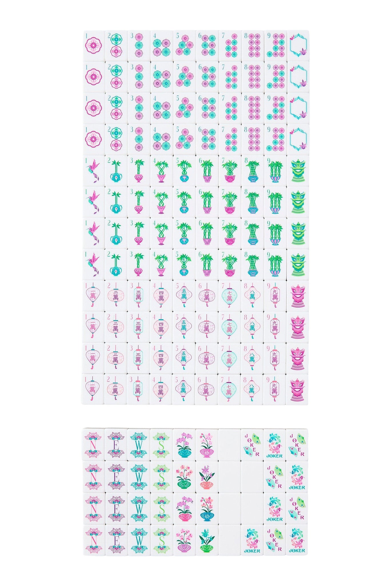 Oh My Mahjong! Emerald Mahjong Tile Set