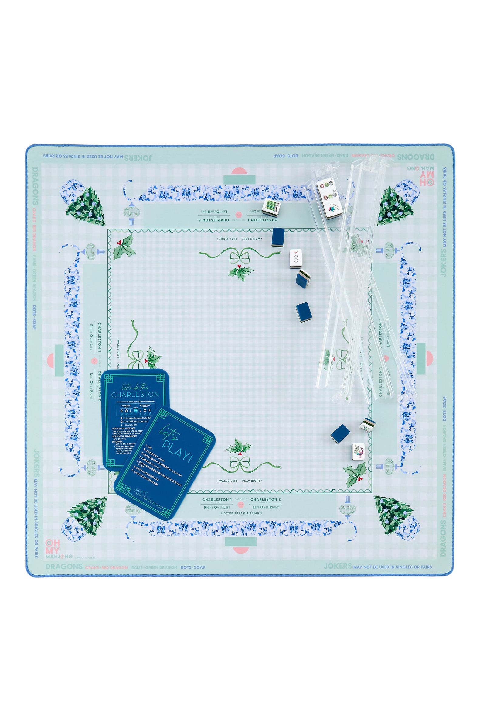Oh My Mahjong Holly Jolly Mahjong Mat Tube