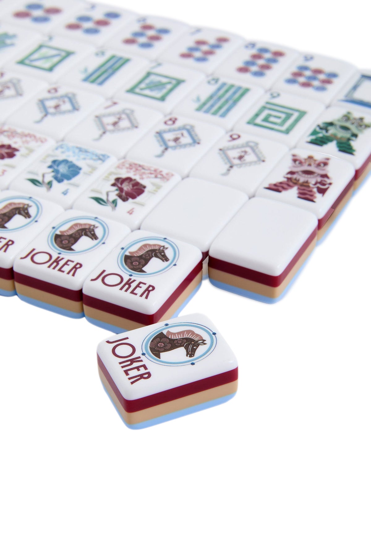 Oh My Mahjong Osler Mahjong Tile Set in Soft Blue