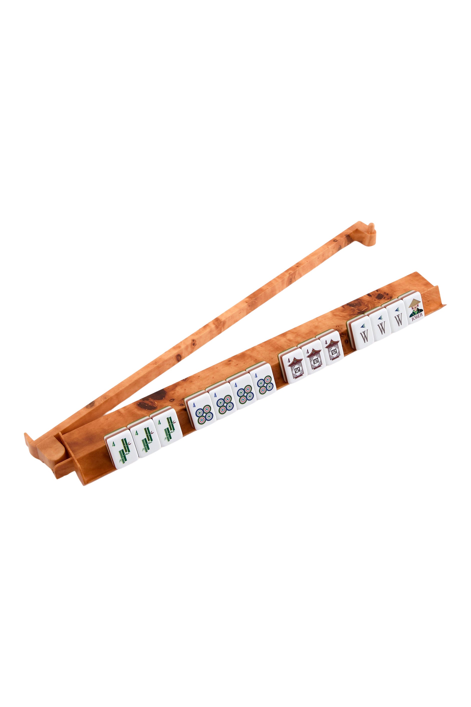 Oh My Mahjong Rack & Pusher Set in Burl