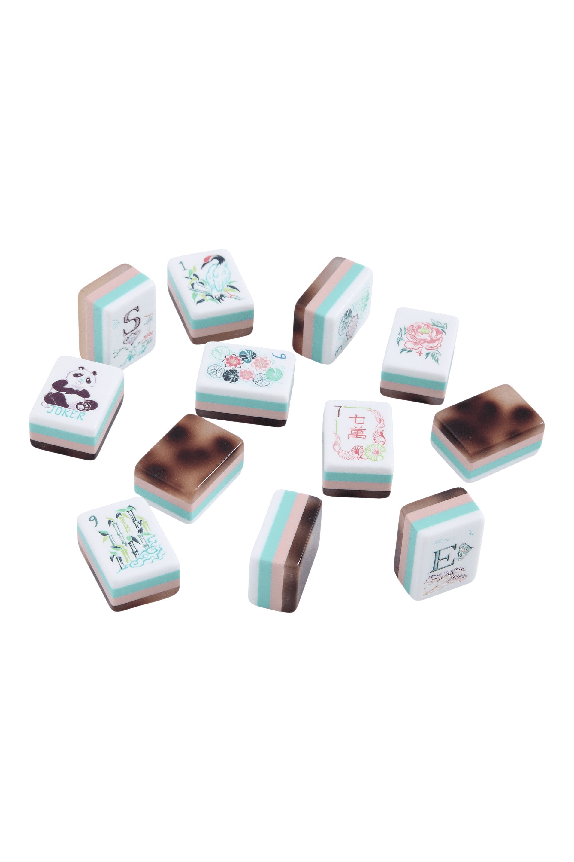 Oh My Mahjong Talulah Mahjong Tile Set in Cream Tortoise
