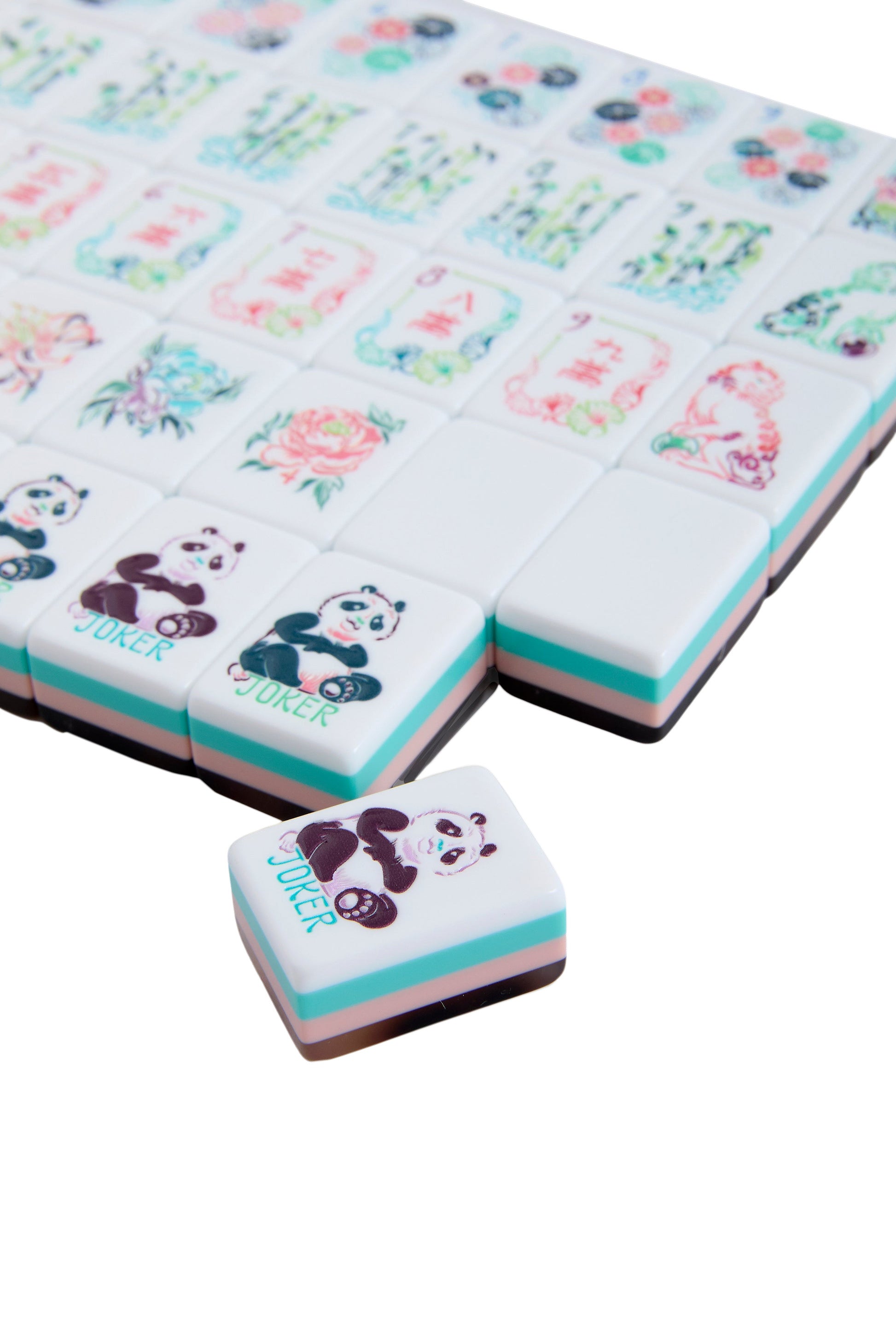 Oh My Mahjong Talulah Mahjong Tile Set in Cream Tortoise