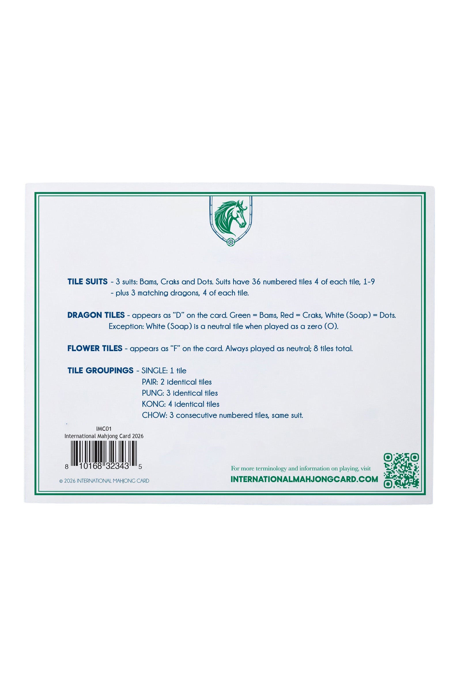 Oh My Mahjong The International Mahjong Card