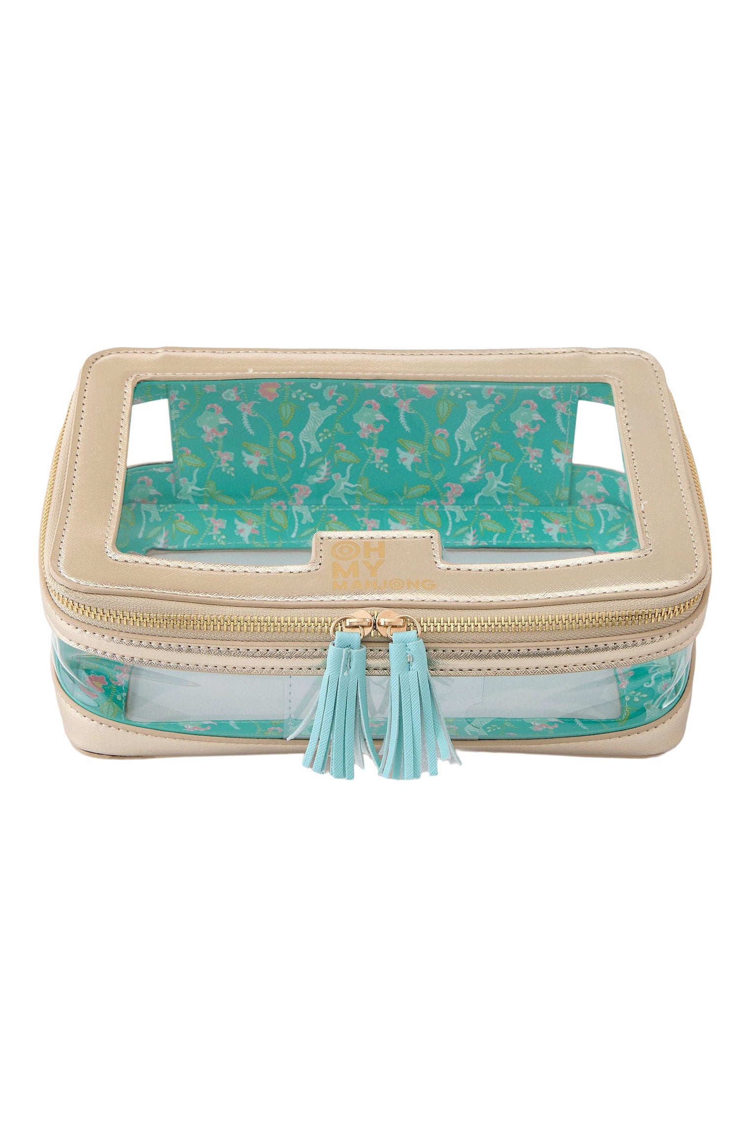 Oh My Mahjong Tile Storage Bag in Gold