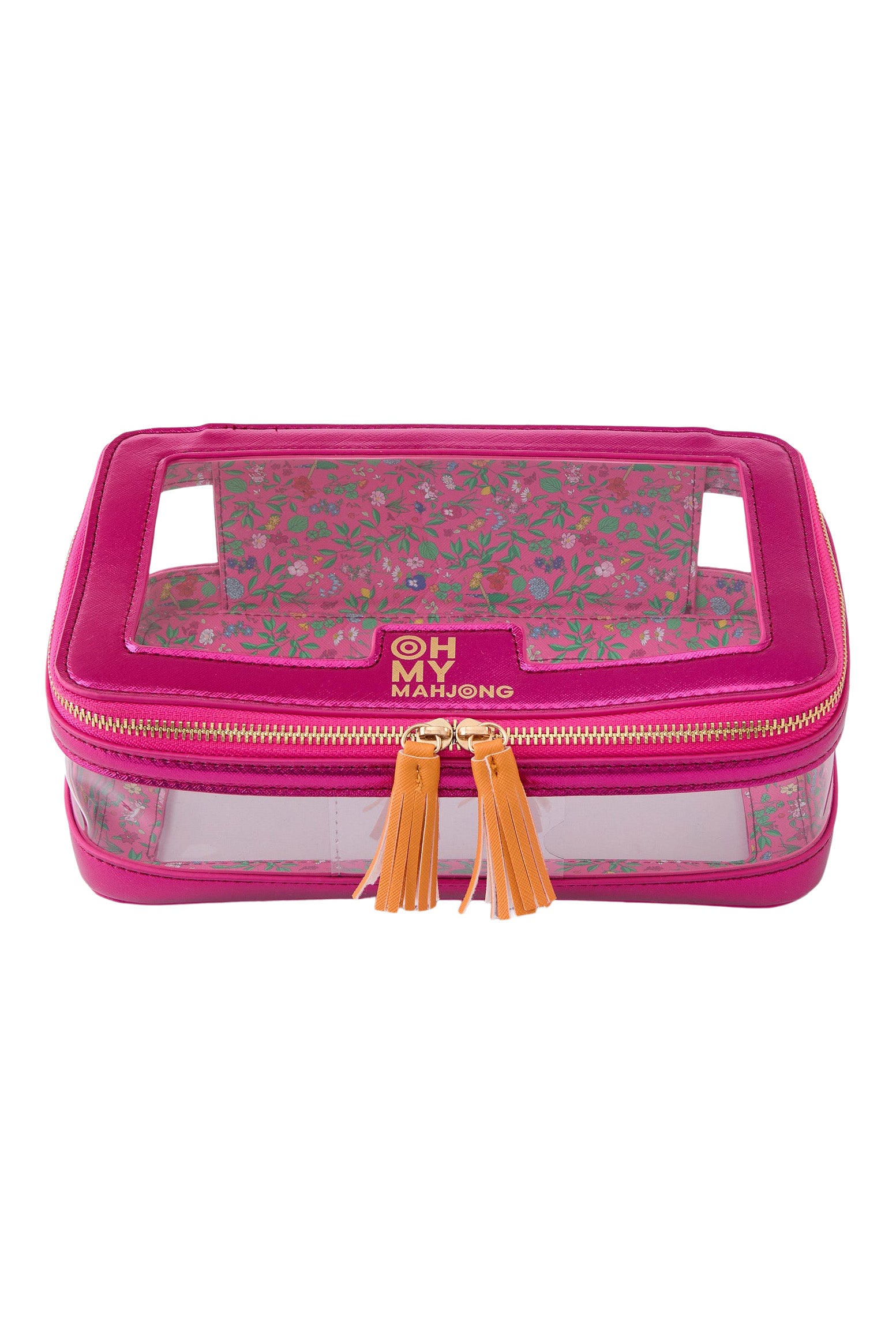 Oh My Mahjong Tile Storage Bag in Metallic Pink