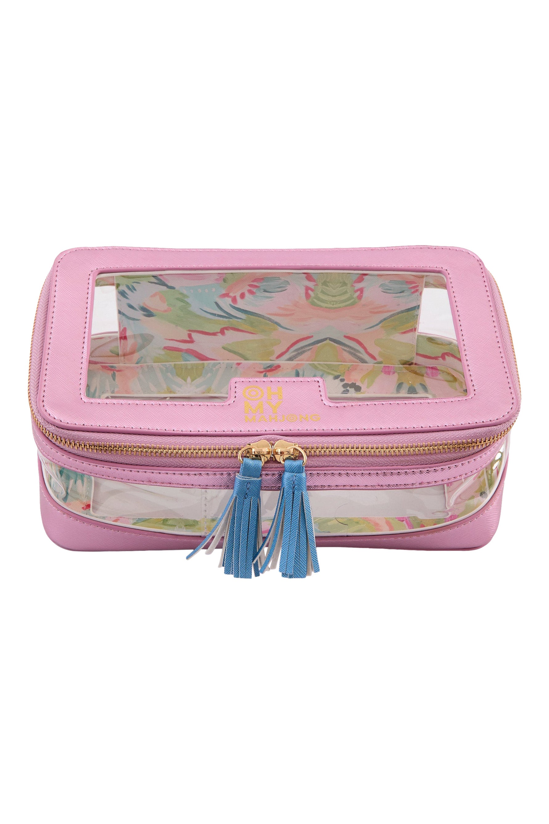 Oh My Mahjong Tile Storage Bag Metallic Light Pink