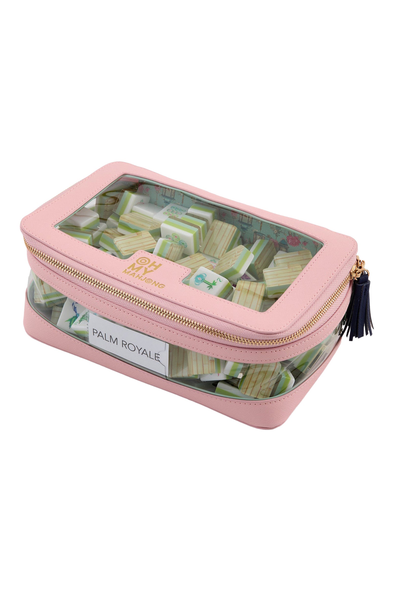 Oh My Mahjong Tile Storage Bag in Light Pink