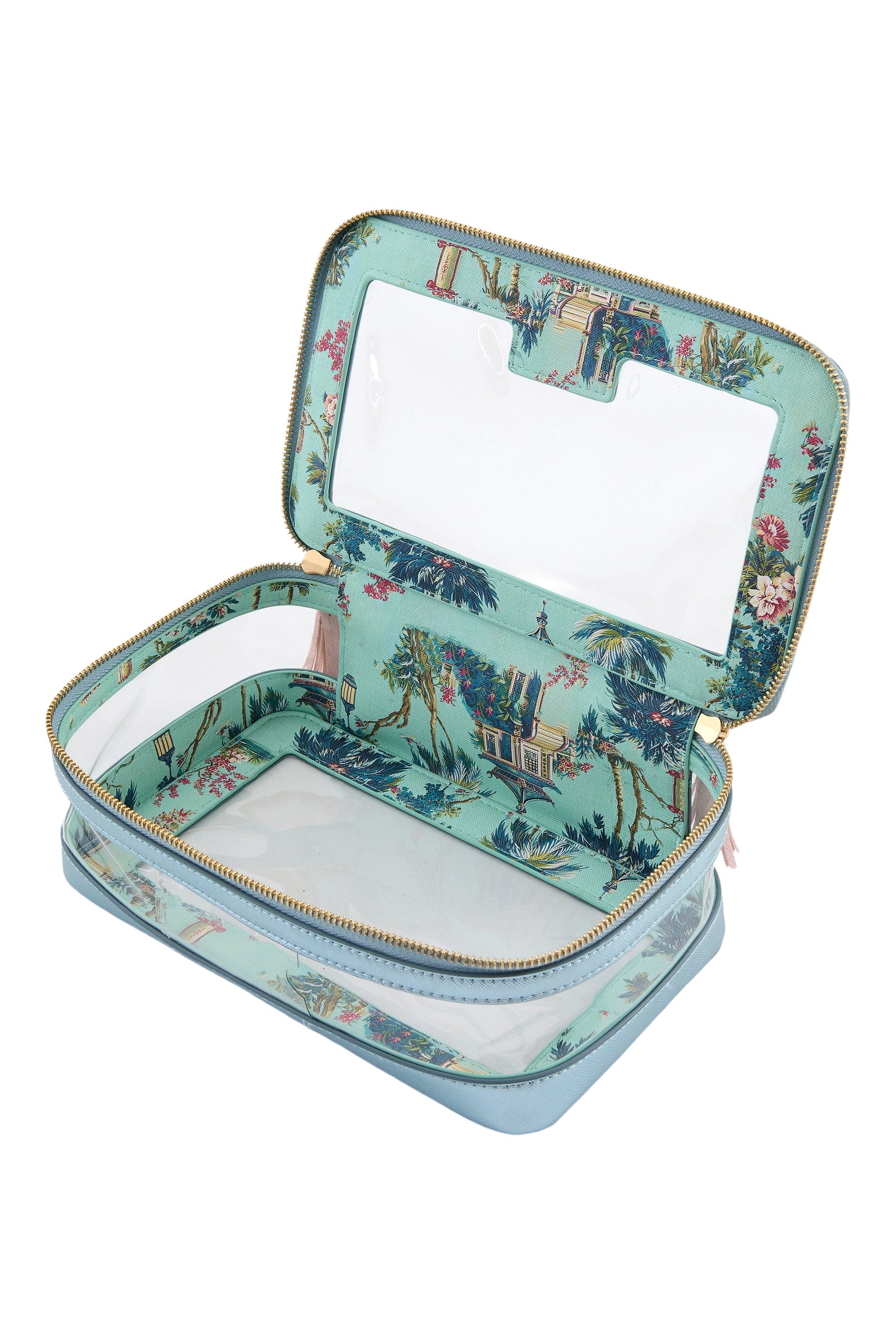 Oh My Mahjong Tile Storage Bag in Metallic Light Blue