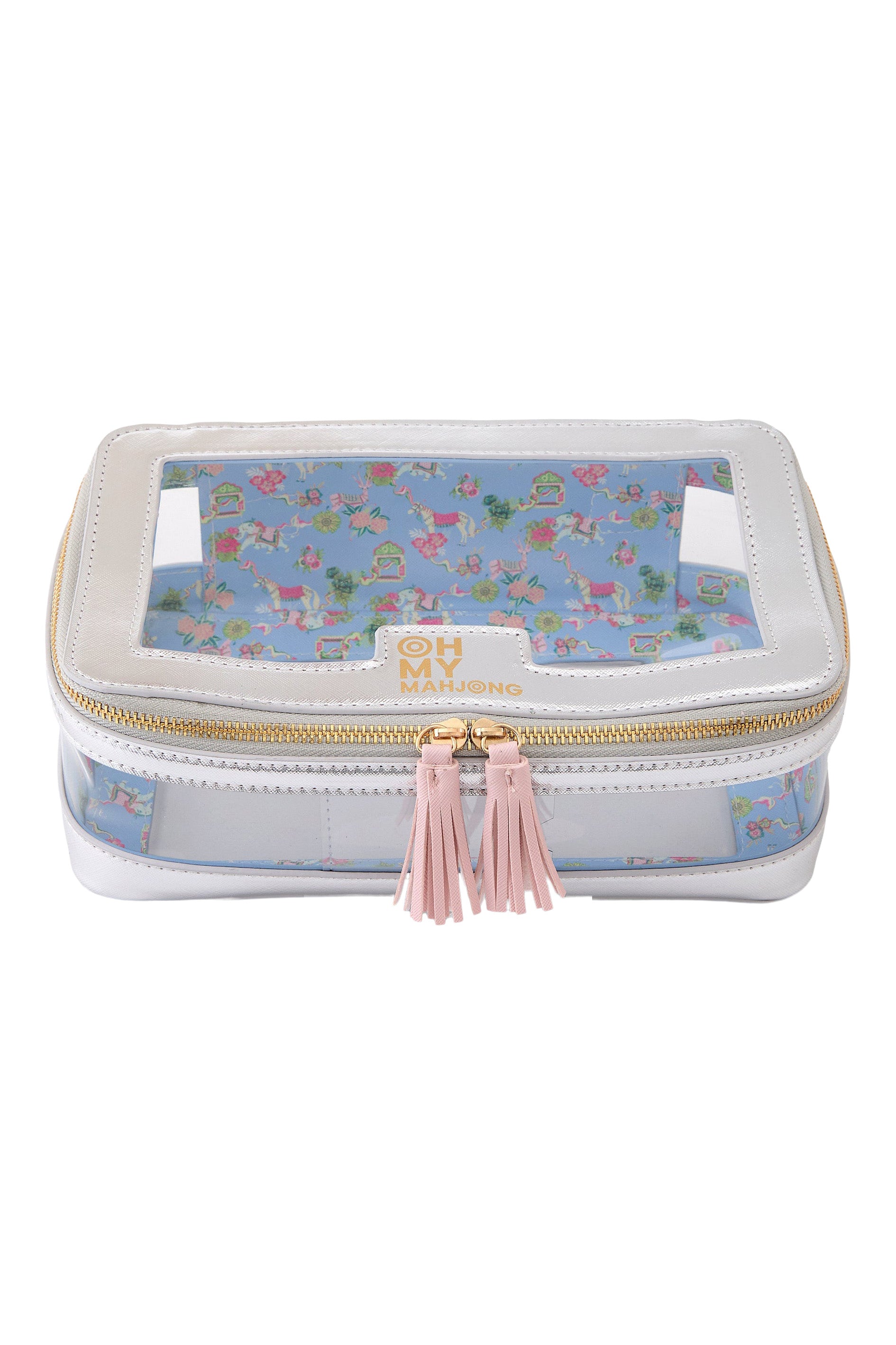 Oh My Mahjong Tile Storage Bag in Silver