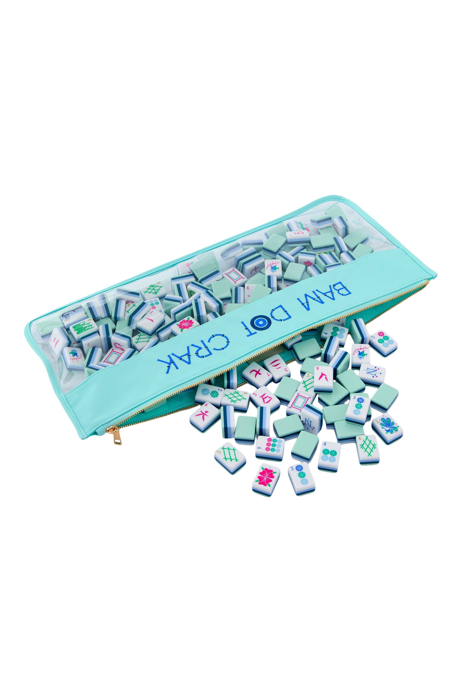 Oh My Mahjong! Bam Dot Crak Bag in Mint