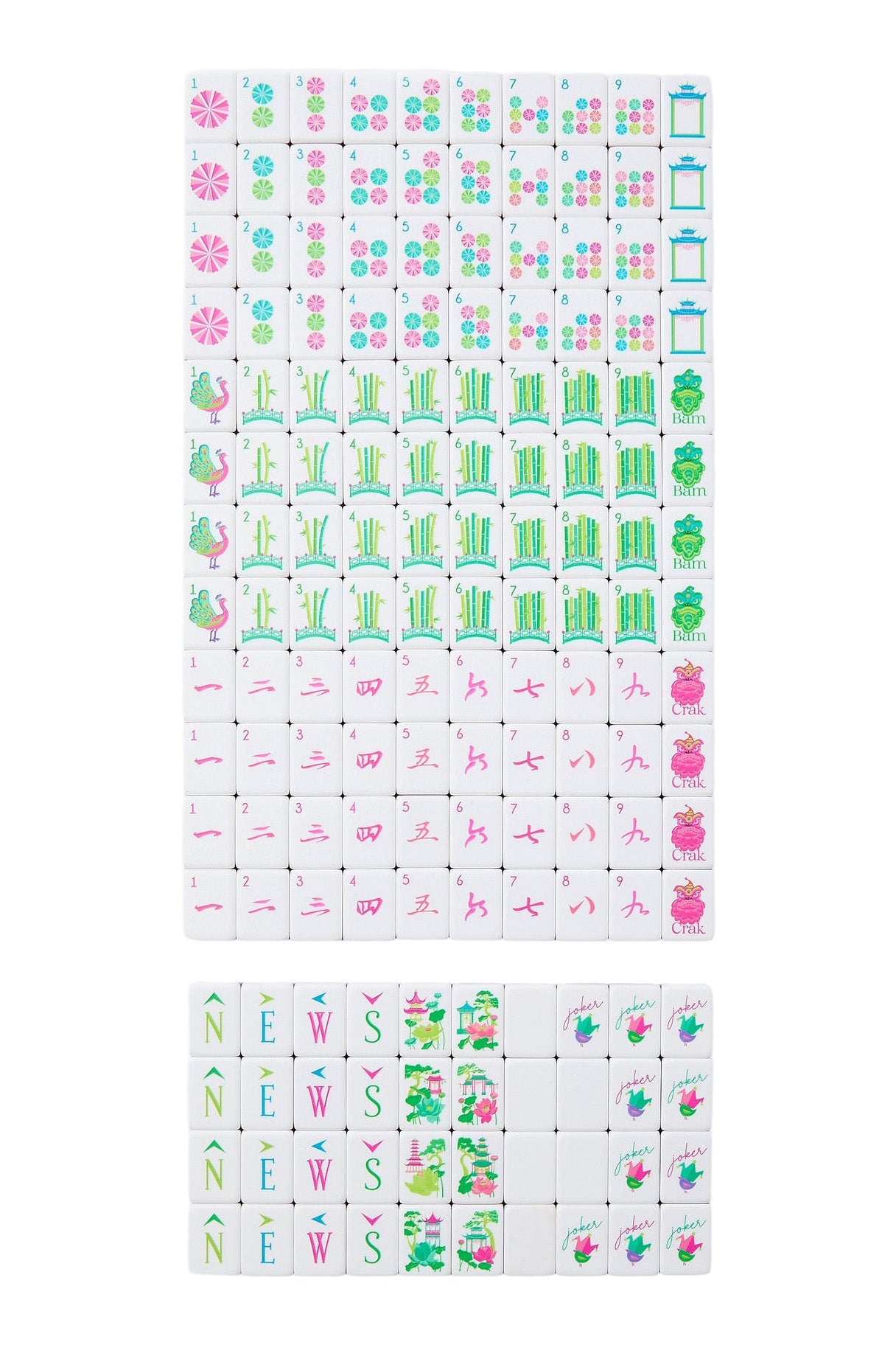Oh My Mahjong Glow Wild Mahjong Tile Set