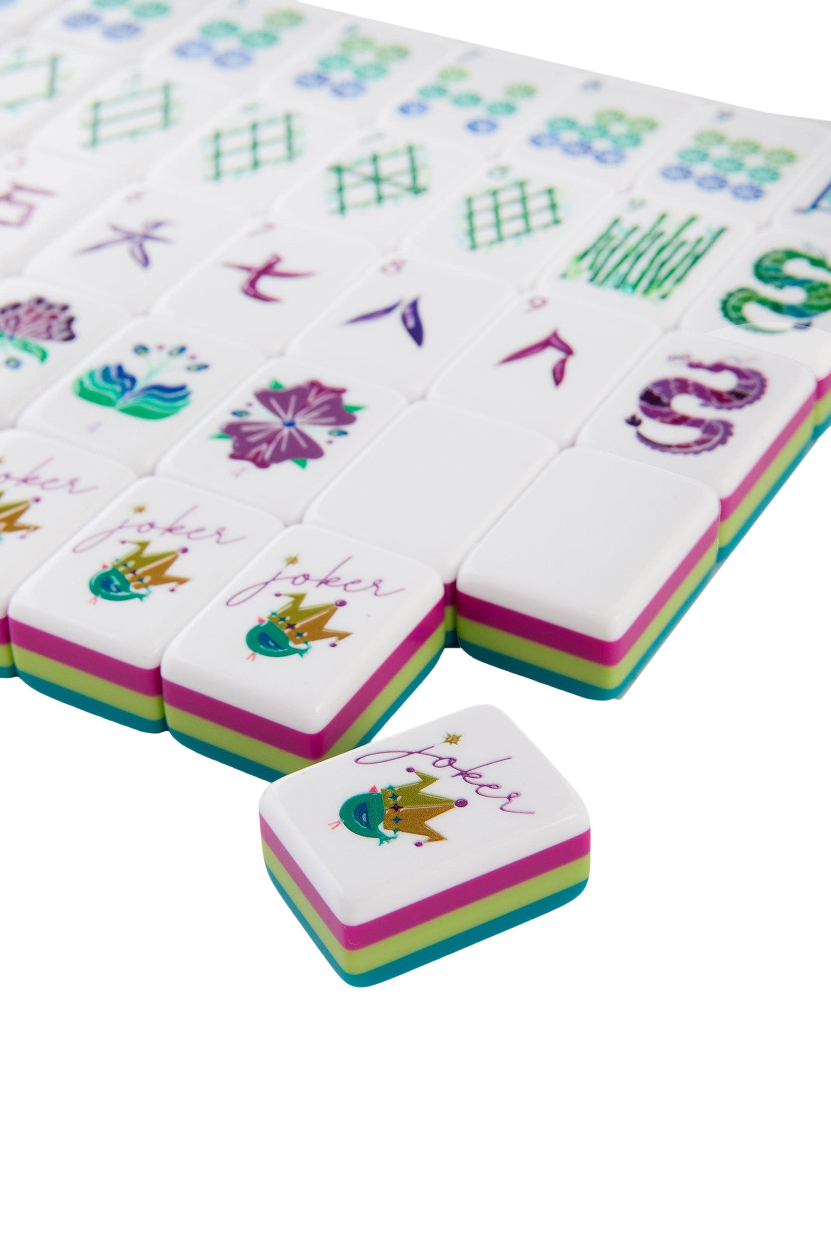 Oh My Mahjong Lagoon Mahjong Tile Set in Turquoise