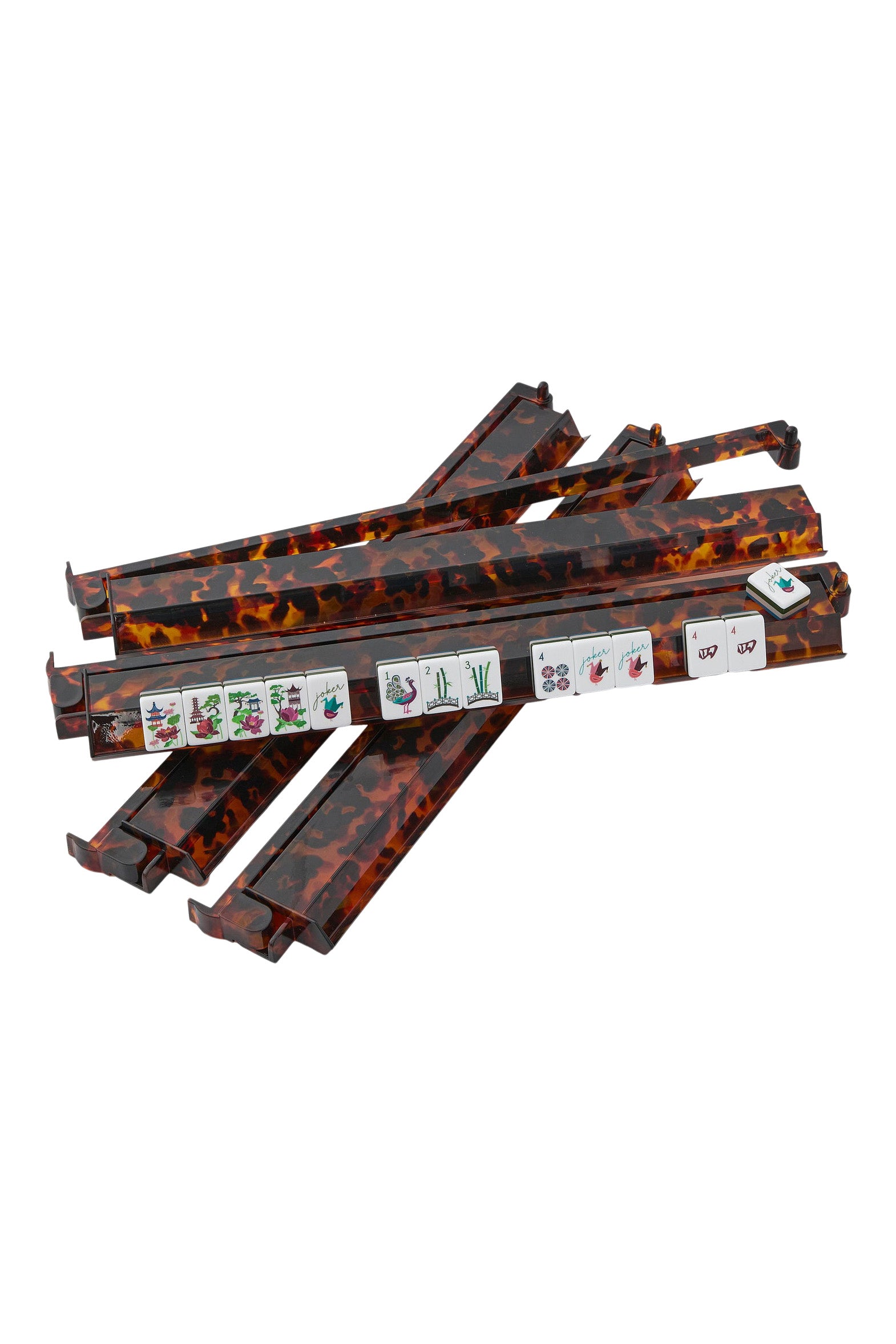 Oh My Mahjong! Rack & Pusher Set in Tortoise