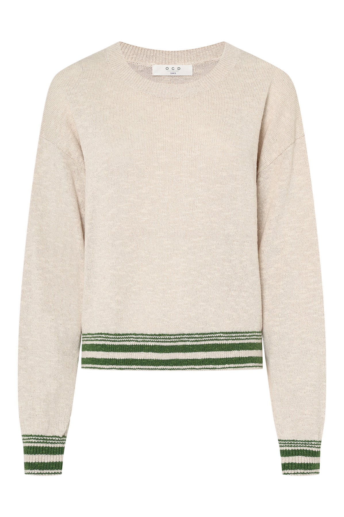 One Grey Day Carrie Crewneck in Salt Combo