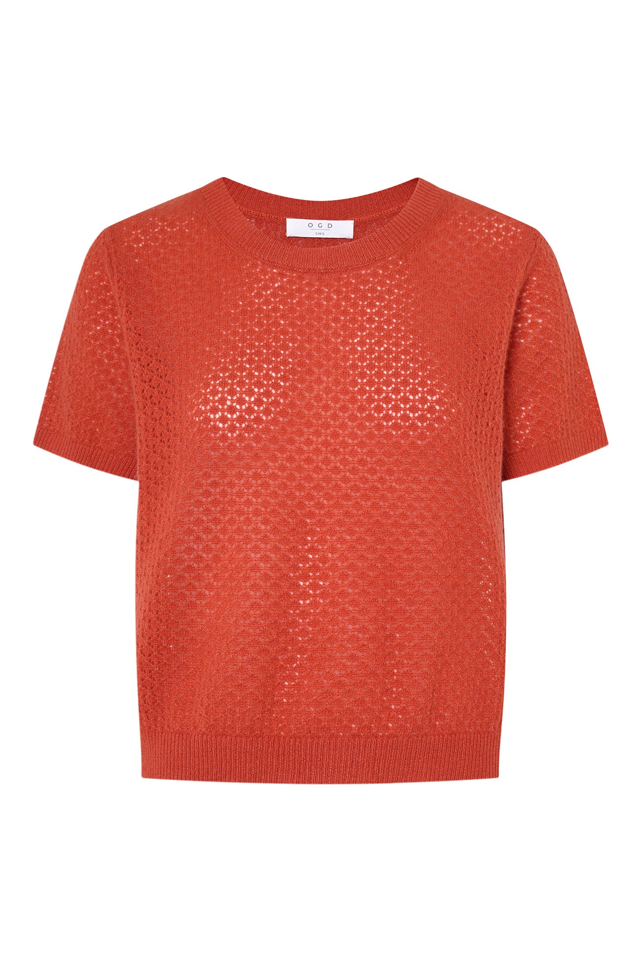 One Grey Day Jaqueline Cashmere Tee in Redstone