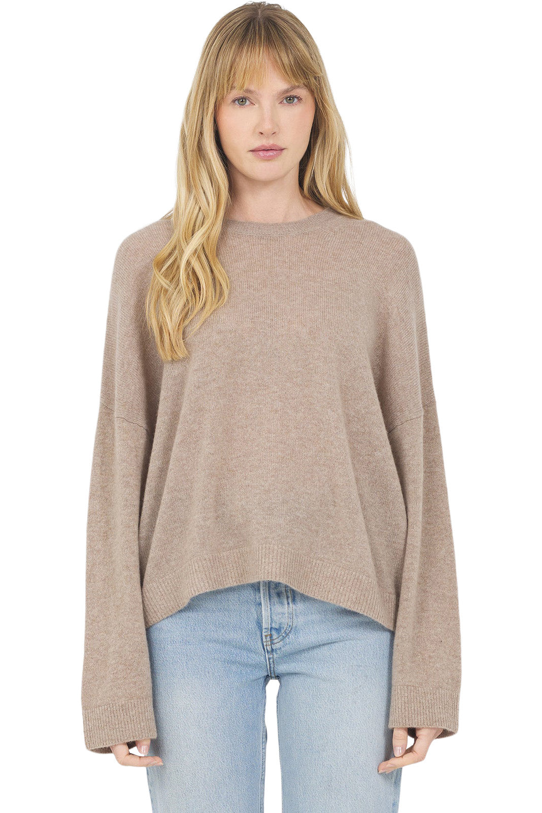 One Grey Day Rhodes Cashmere Sweater in Stone