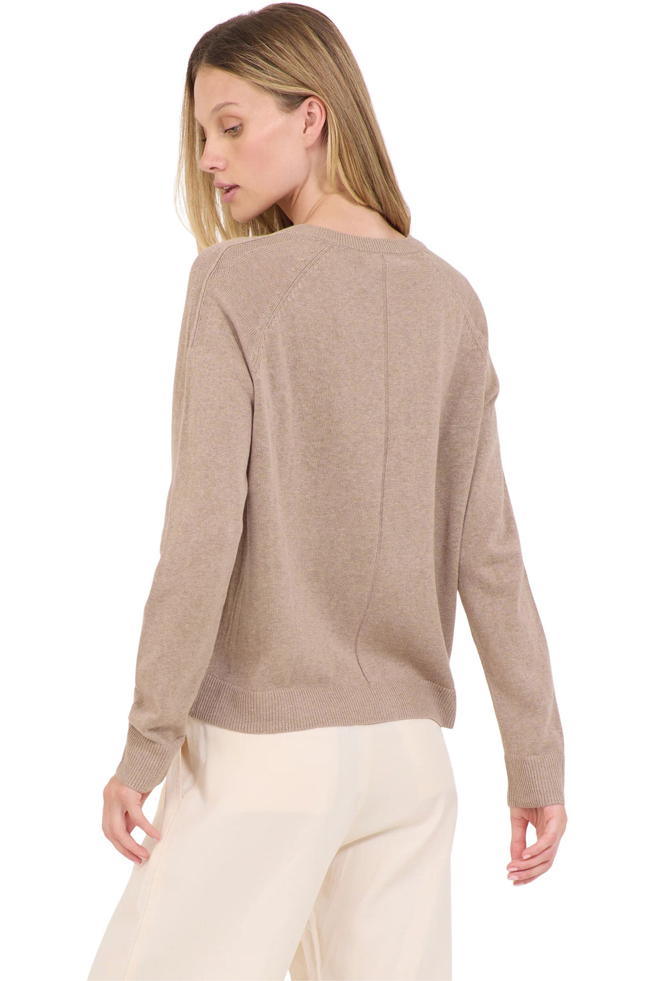 One Grey Day Sloan Linen V-neck Sweater