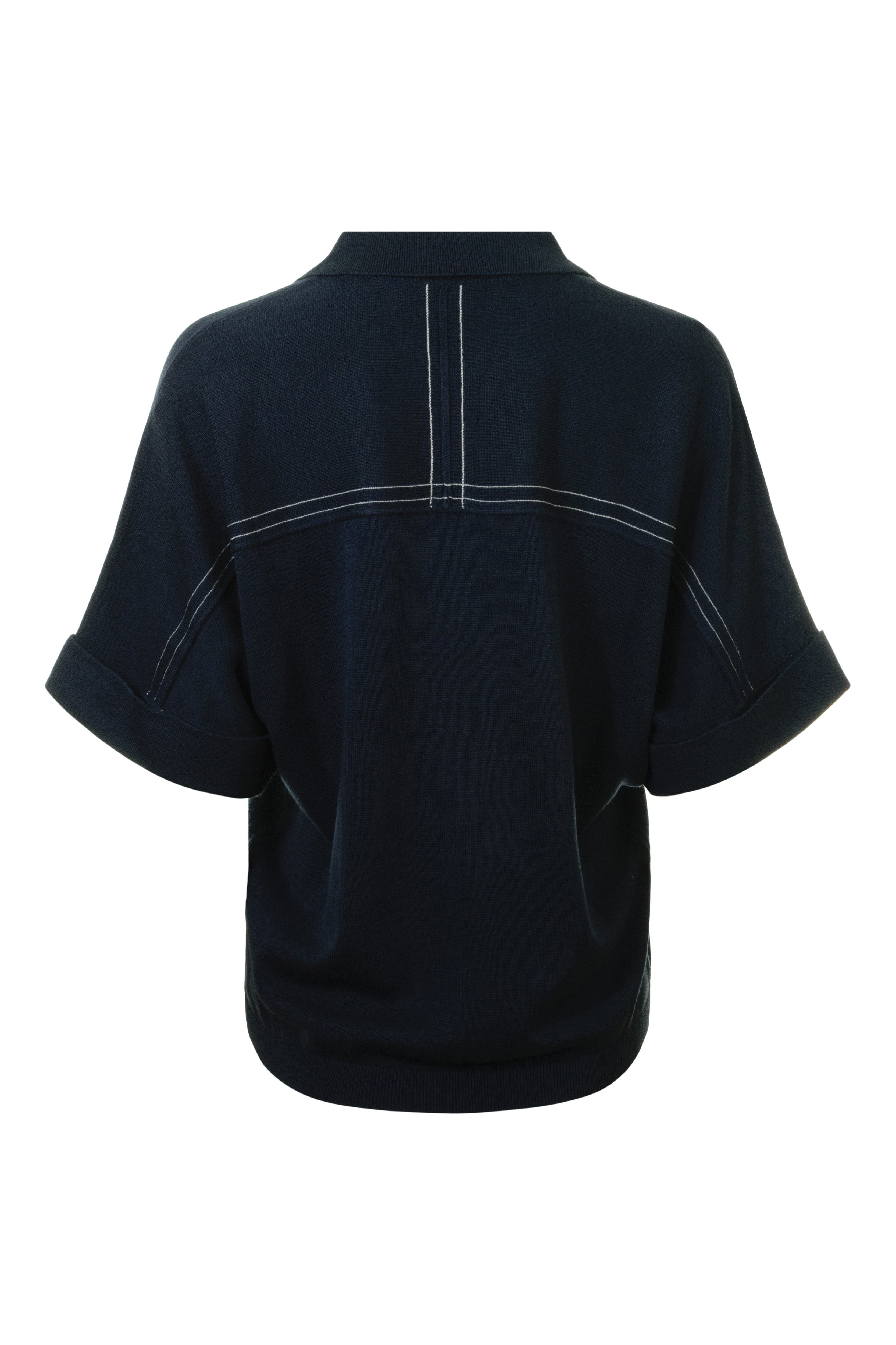 Repeat Cashmere Polo Sweater in Night