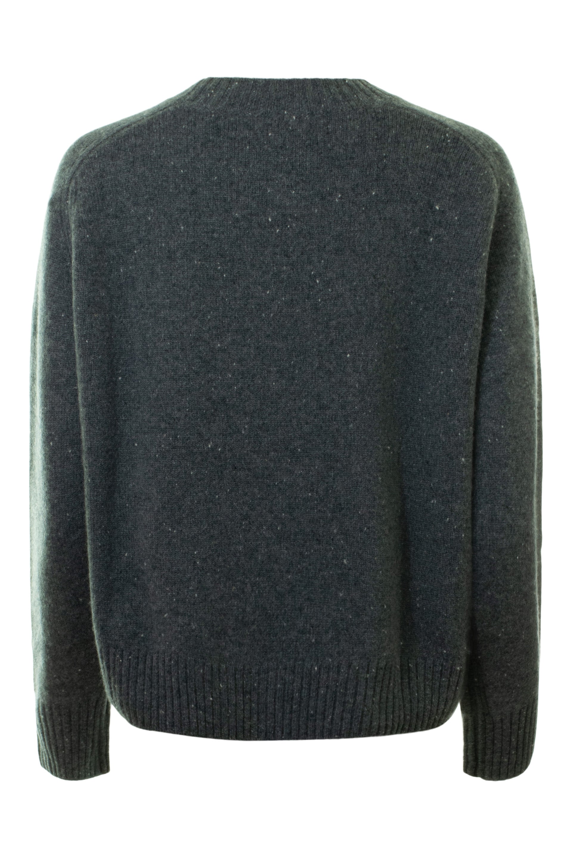 Repeat Cashmere Organic Cashmere Sweater With Tweed Yarn in Charcoal