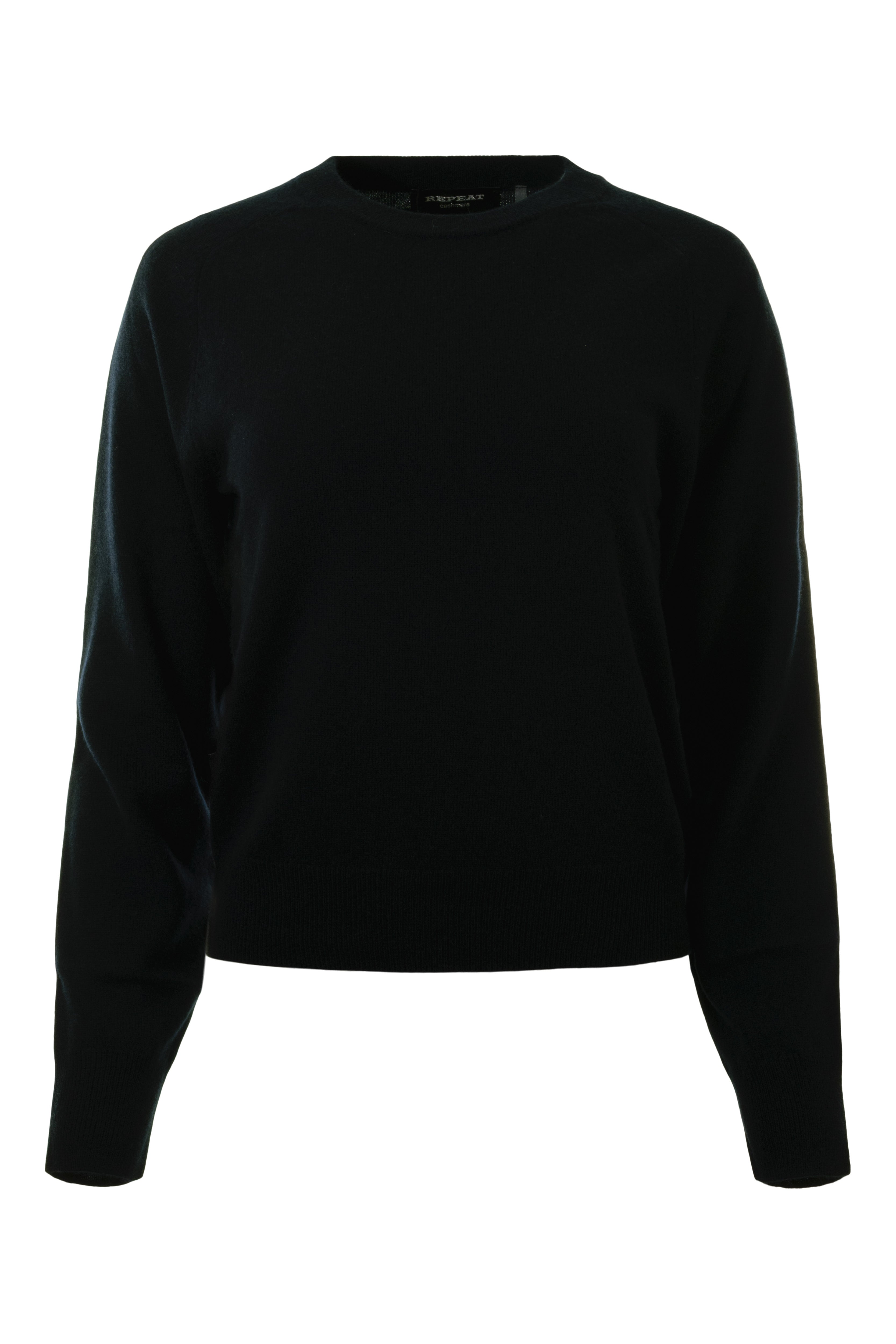Repeat Cashmere Raglan Sleeve Sweater in Navy