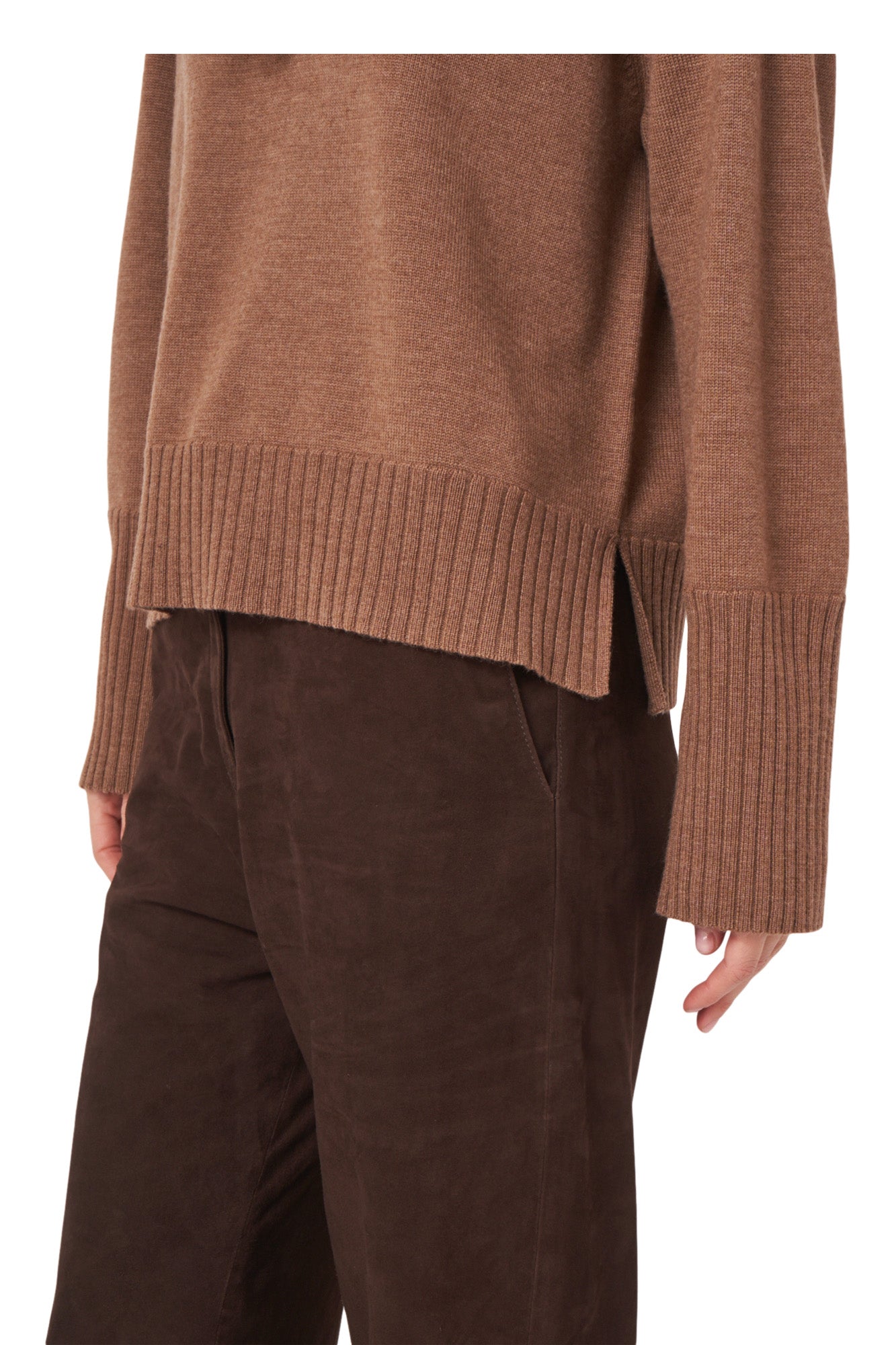 Repeat Cashmere Sweater in Camel