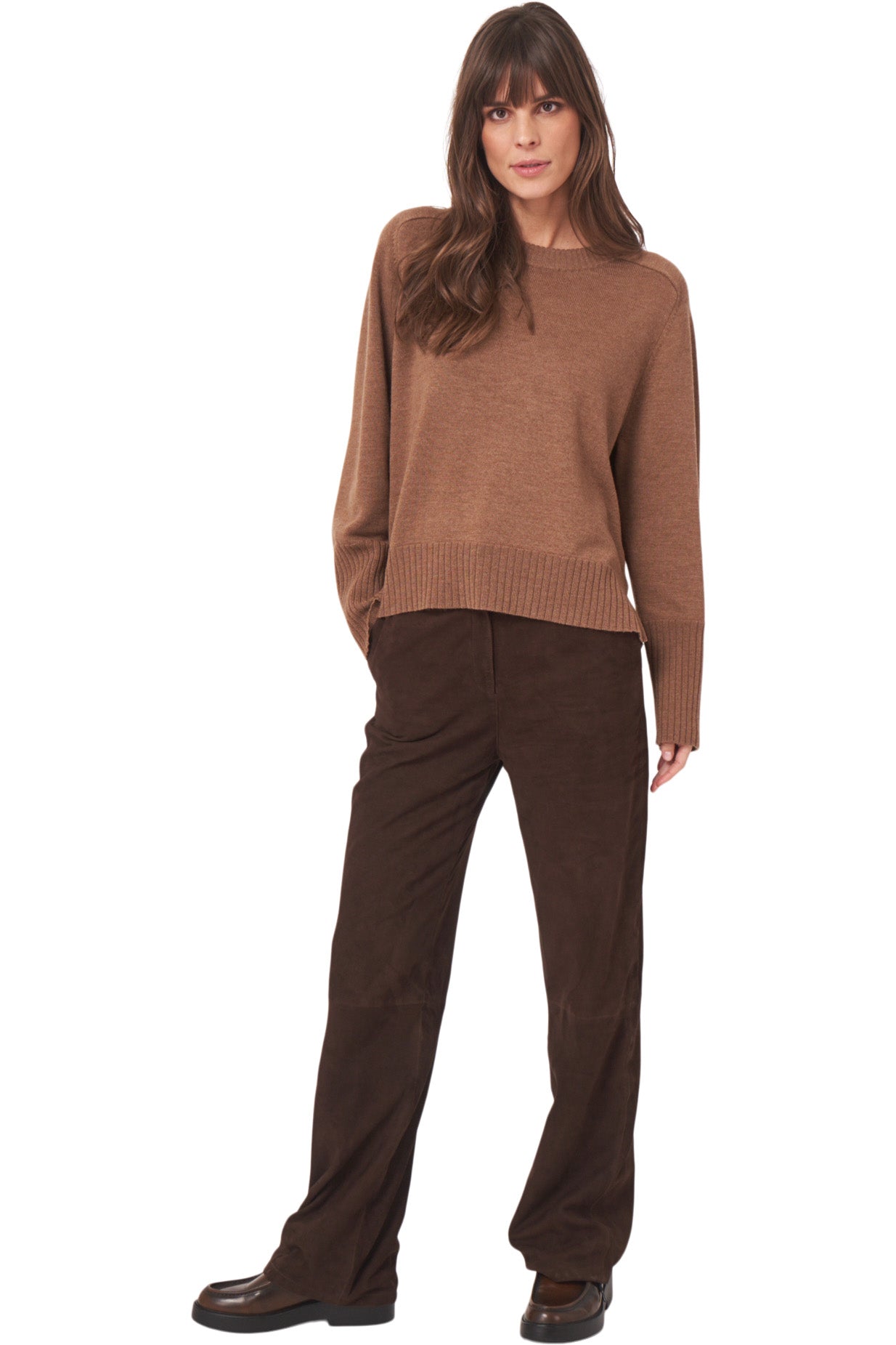 Repeat Cashmere Sweater in Camel