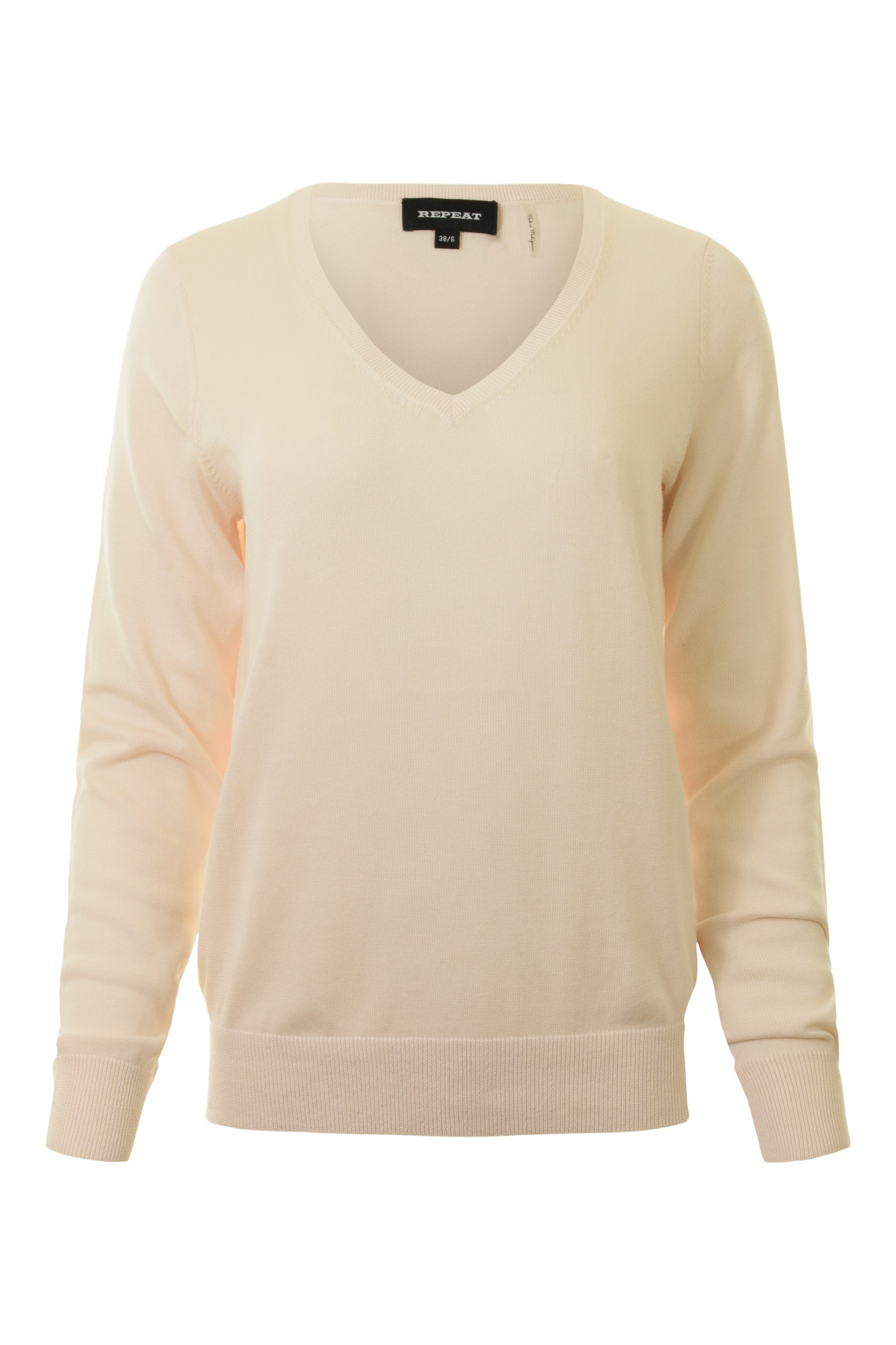 Repeat Cashmere Fine Knit Cotton Blend V-Neck Sweater